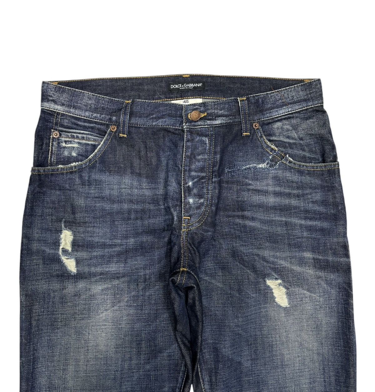 Dolce & Gabbana 🔥DOLCE & GABBANA BLUE DISTRESSED DENIM JEANS Size US 34 / EU 50 - 9 Thumbnail