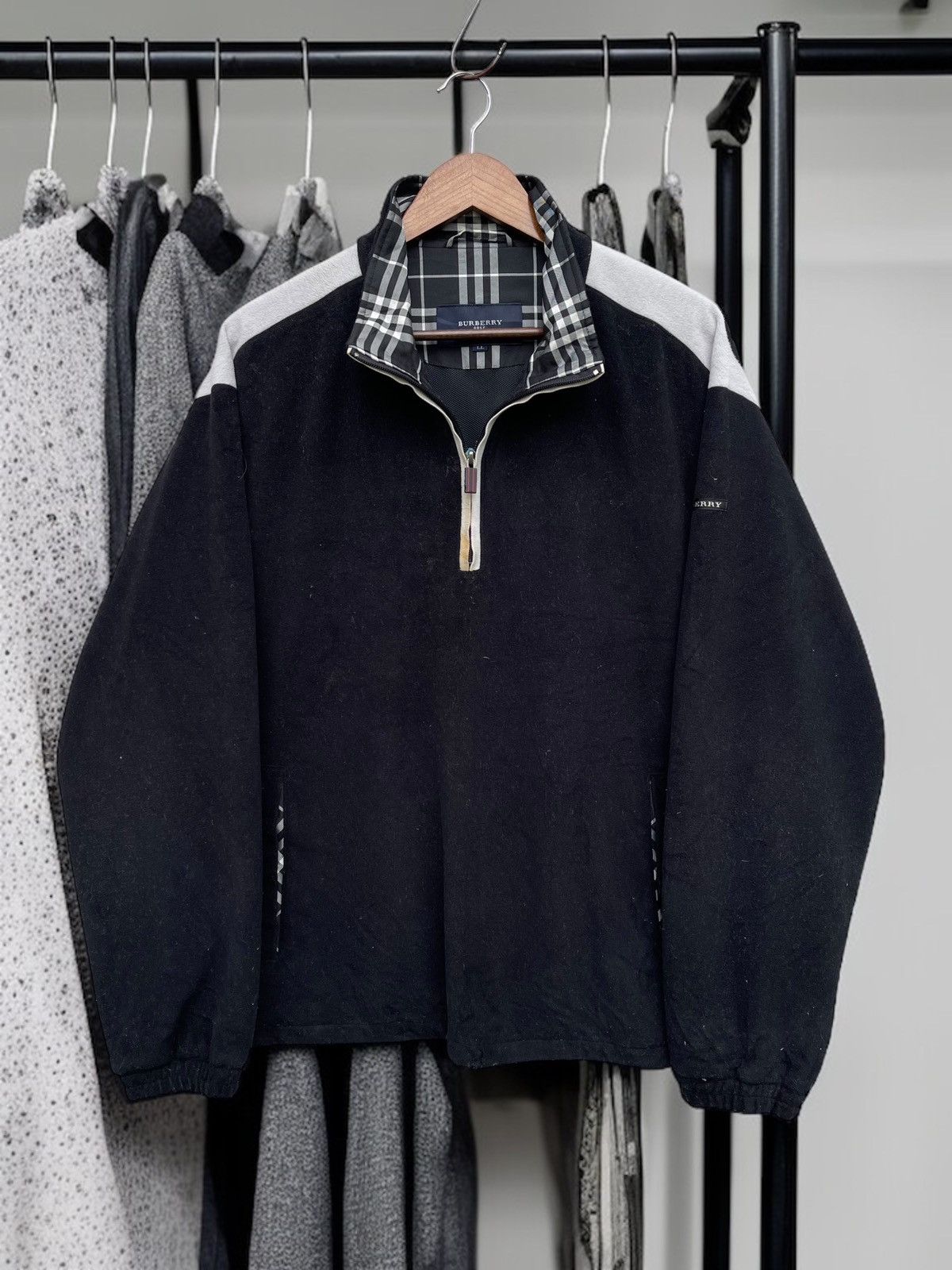 Burberry × Vintage BURBERRY GOLF HALF ZIPPER JACKET Size US XL / EU 56 / 4 - 3 Thumbnail