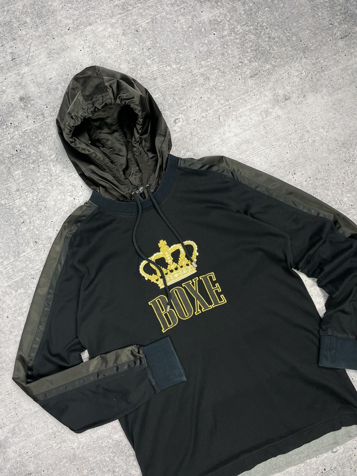 Designer × Dolce & Gabbana Vintage Dolce&Gabbana Blue Big Logo Boxe Nylon Luxury Hoodie Size US M / EU 48-50 / 2 - 3 Thumbnail