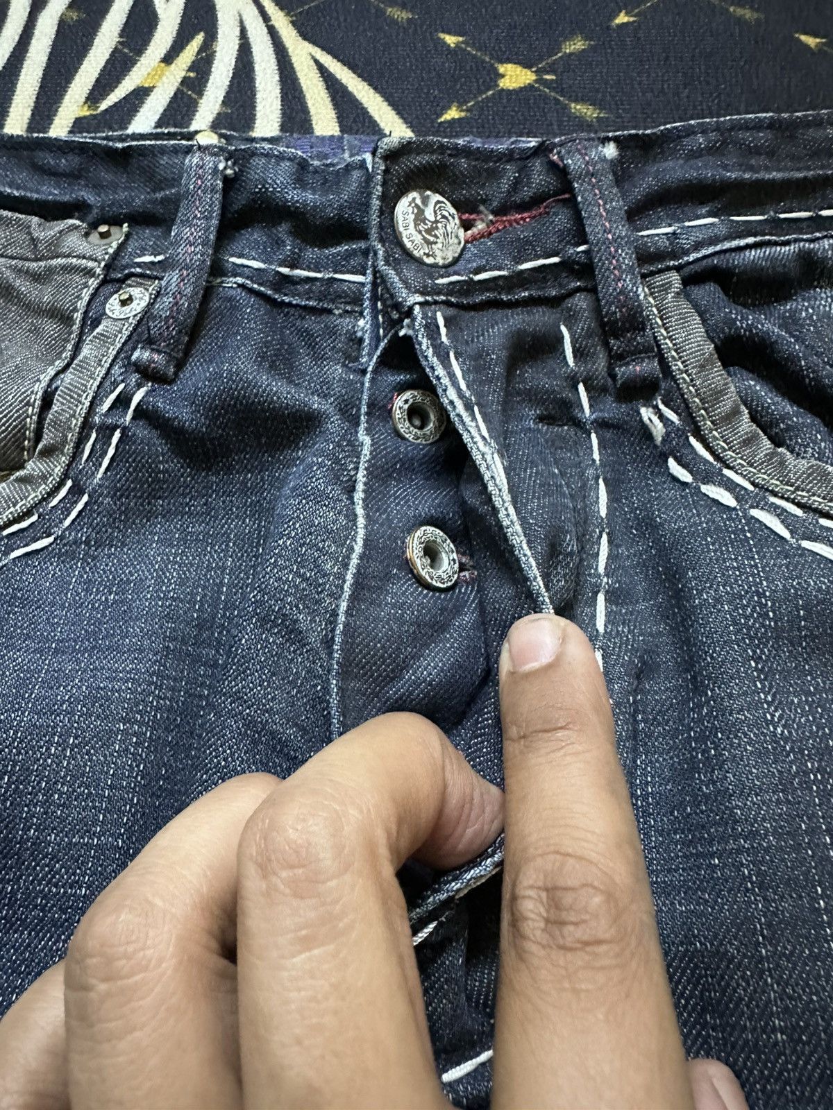 Kapital Vintage Sabi 09 Whiskers Avant Garde Style Jeans Size US 27 - 11 Thumbnail