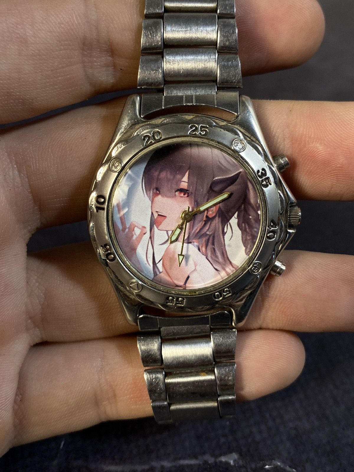 Japanese Brand Ahegao Anime Tyan Watch with Metal Bracelet Size ONE SIZE - 7 Thumbnail