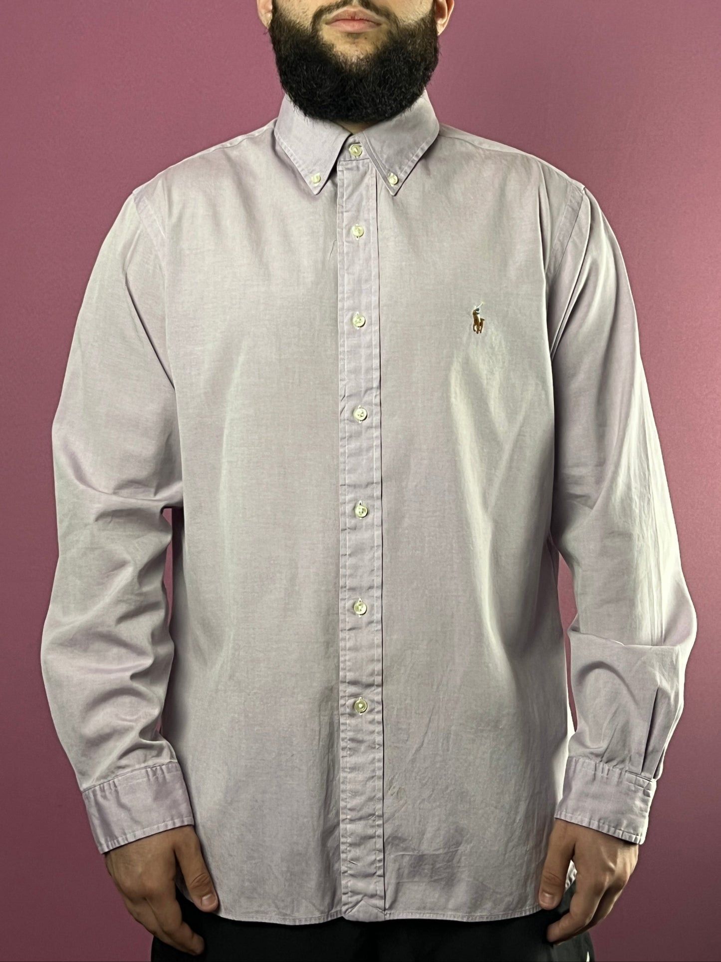 Polo Ralph Lauren × Vintage Polo by Ralph Lauren Vintage Men's Oxford Dress Shirt - L Size US L / EU 52-54 / 3 - 2 Thumbnail