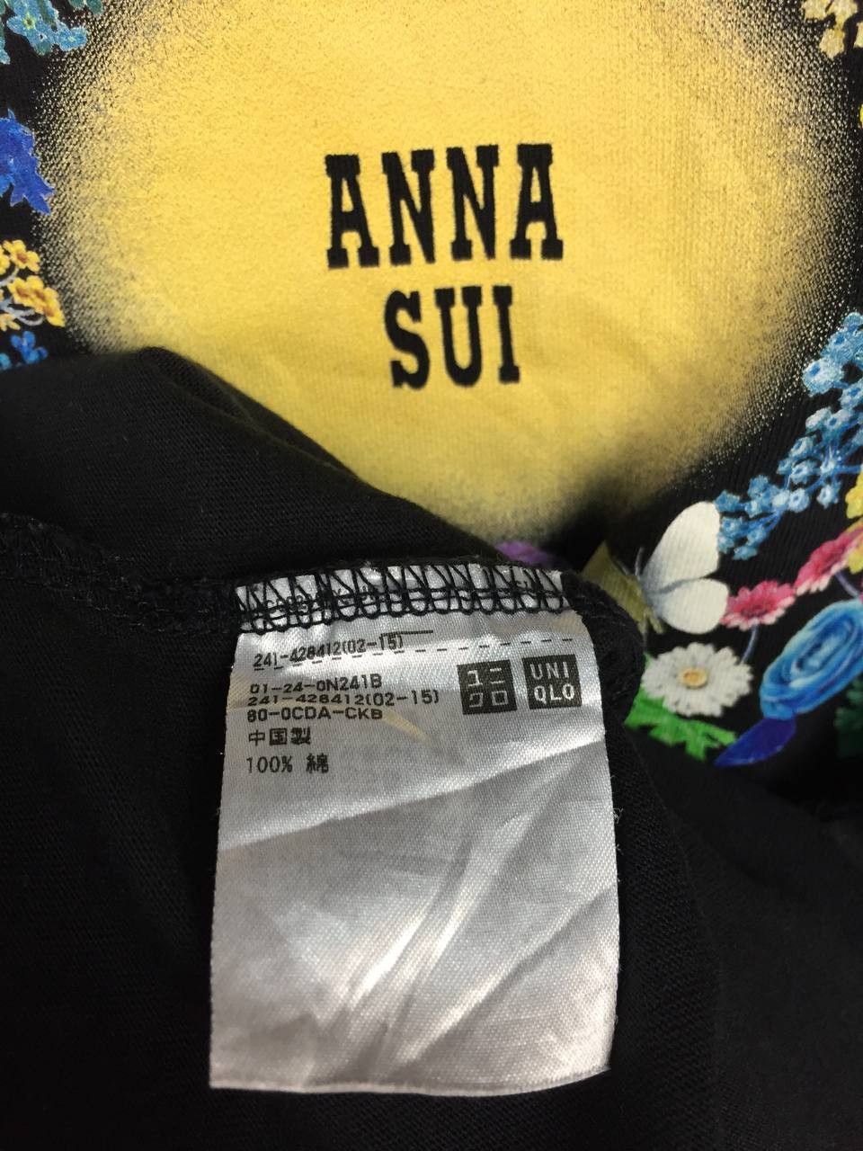 Anna Sui Anna Sui X Uniqlo Colorful Flower Wreath Logo Graphic Tee Size L / US 10 / IT 46 - 8 Thumbnail