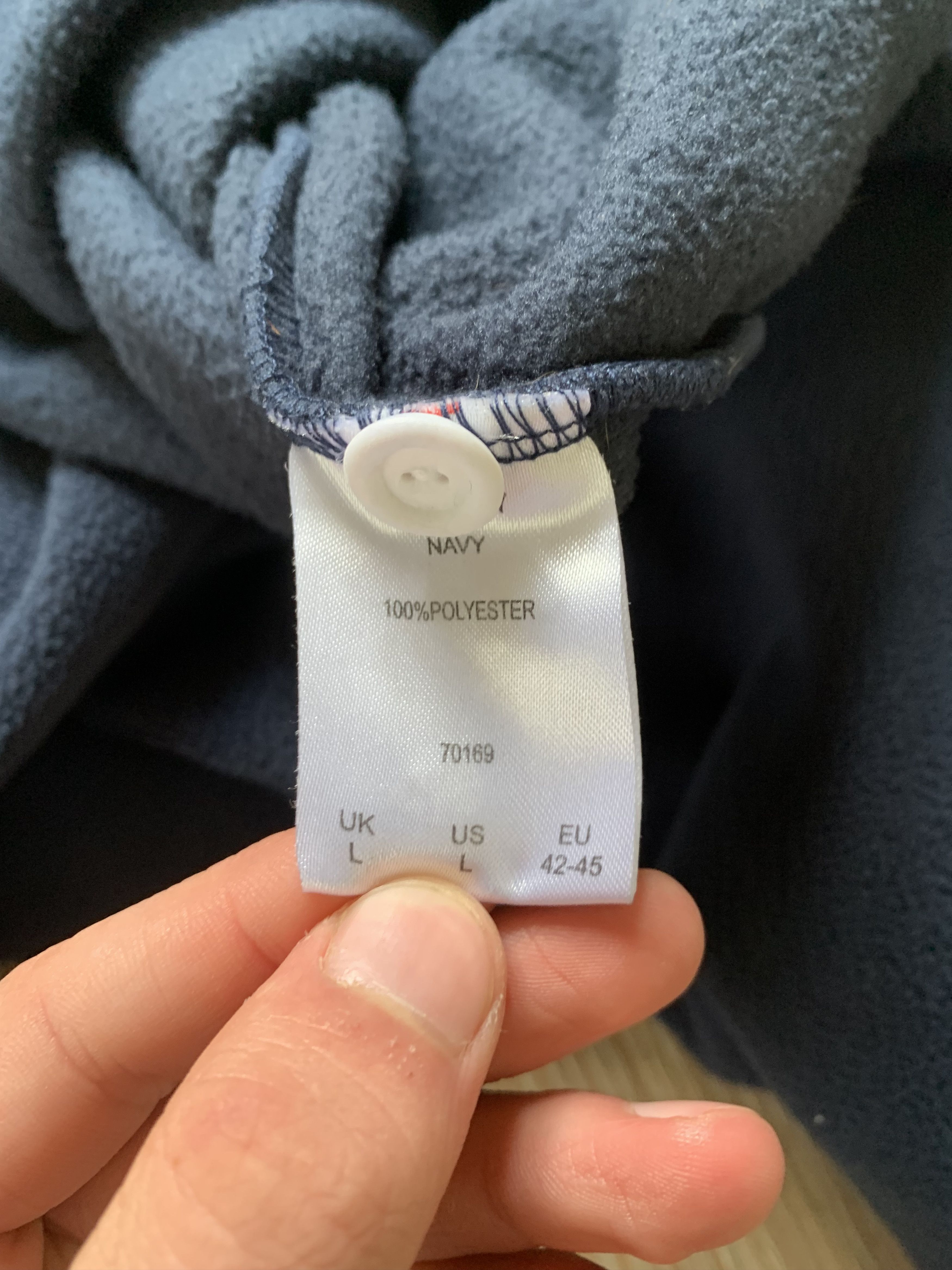 Cotton Traders × Vintage Cotton Traders Rugby Blue Fleece Polo Sweatshirt Size US L / EU 52-54 / 3 - 9 Thumbnail