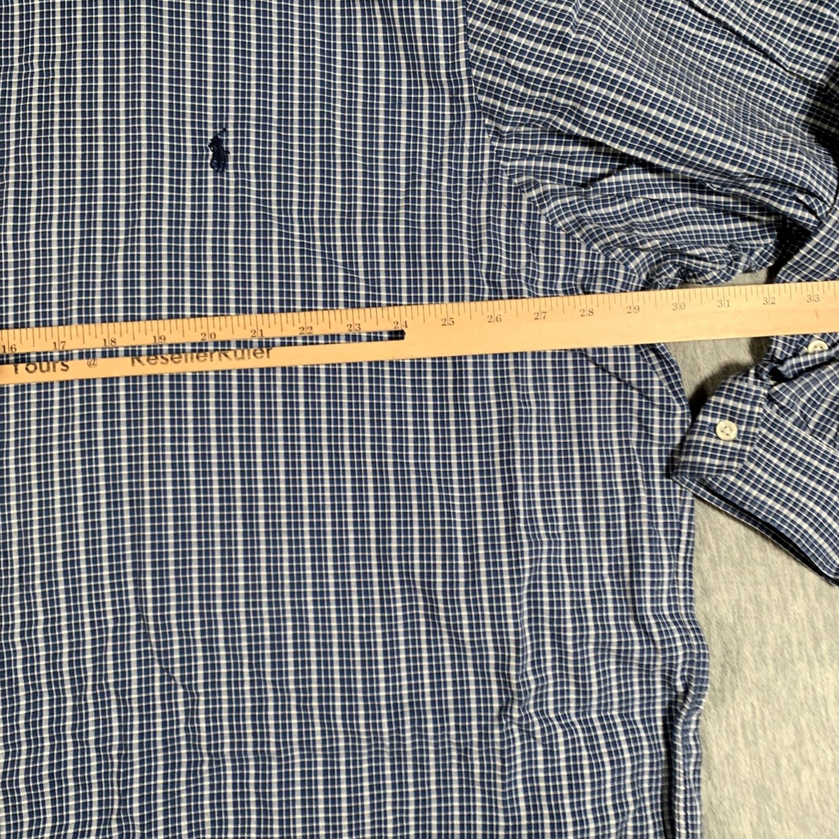Ralph Lauren Ralph Lauren Blake Shirt Mens Big 3X Blue Check Button Down Long Sleeve Cotton Size US XXL / EU 58 / 5 - 7 Thumbnail