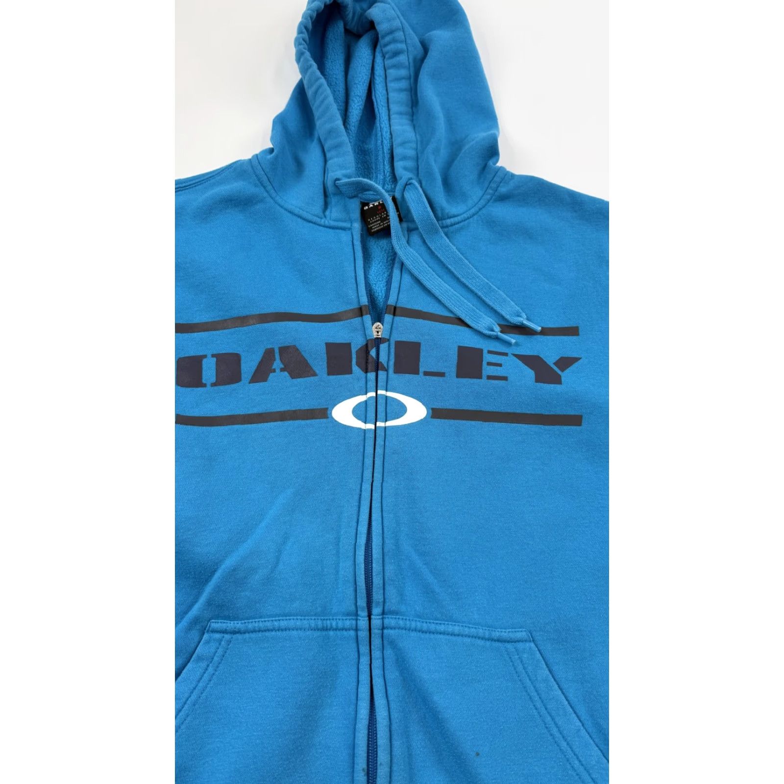 Oakley Oakley Hoodie Mens Medium Full Zip Sweatshirt Blue Graphic Print Logo Pullover Jacket Sports Outdoor All Seasons Zip Size US M / EU 48-50 / 2 - 3 Thumbnail
