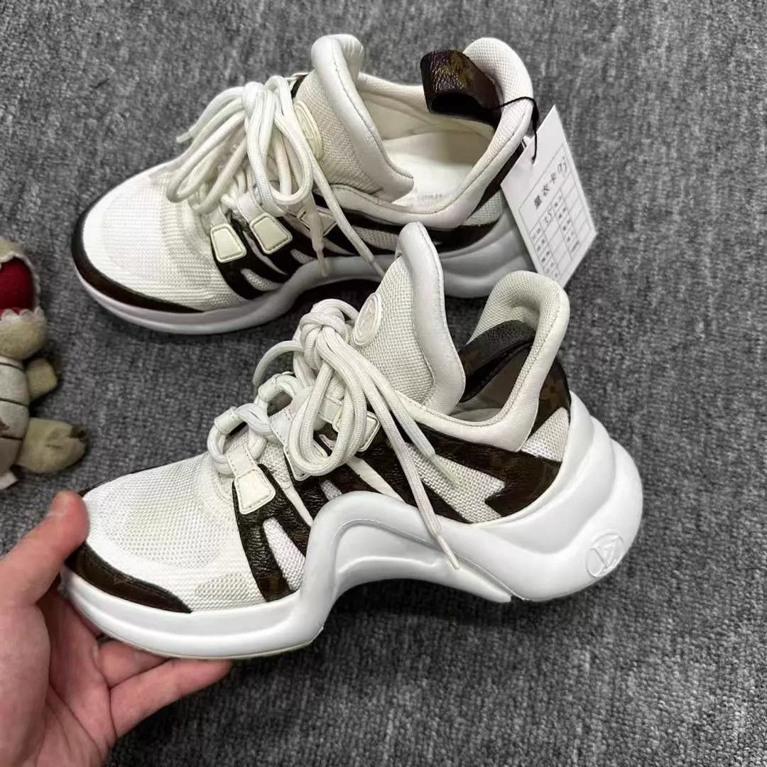 Louis Vuitton LV white Monogram dad shoe 35 Size US 4.5 / IT 34.5 - 2 Thumbnail