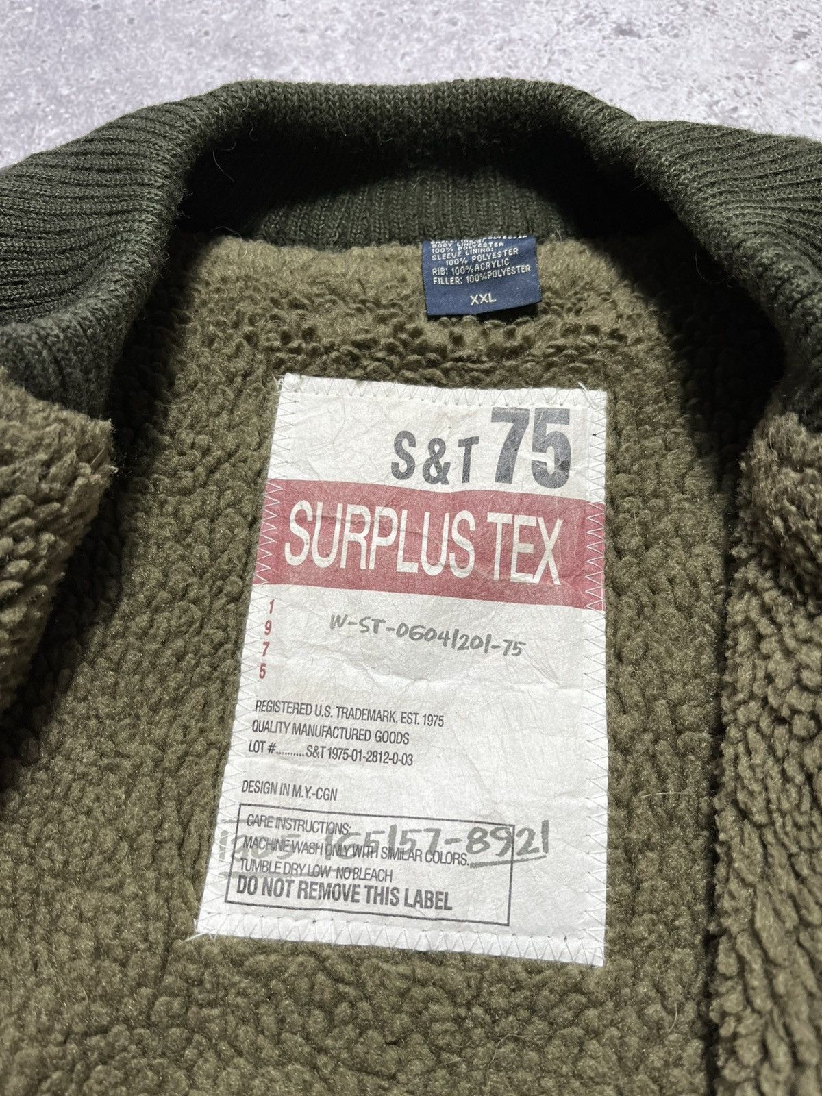 Japanese Brand Vintage Y2K SURPLUS TEX 75 Military Quilted jacket Size US XL / EU 56 / 4 - 11 Thumbnail