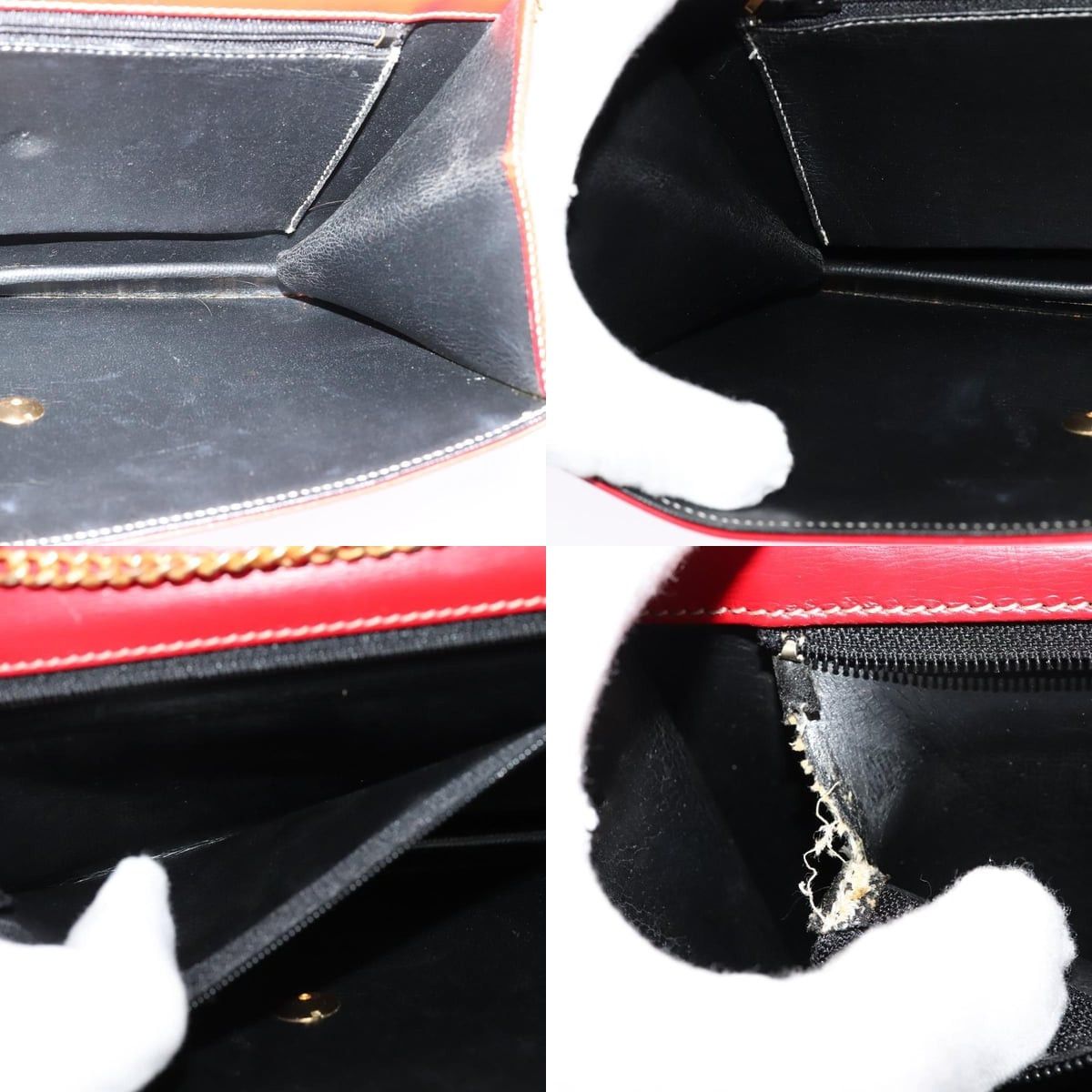 Dior DIOR Chain Shoulder Bag Leather Red Gold Size ONE SIZE - 12 Thumbnail