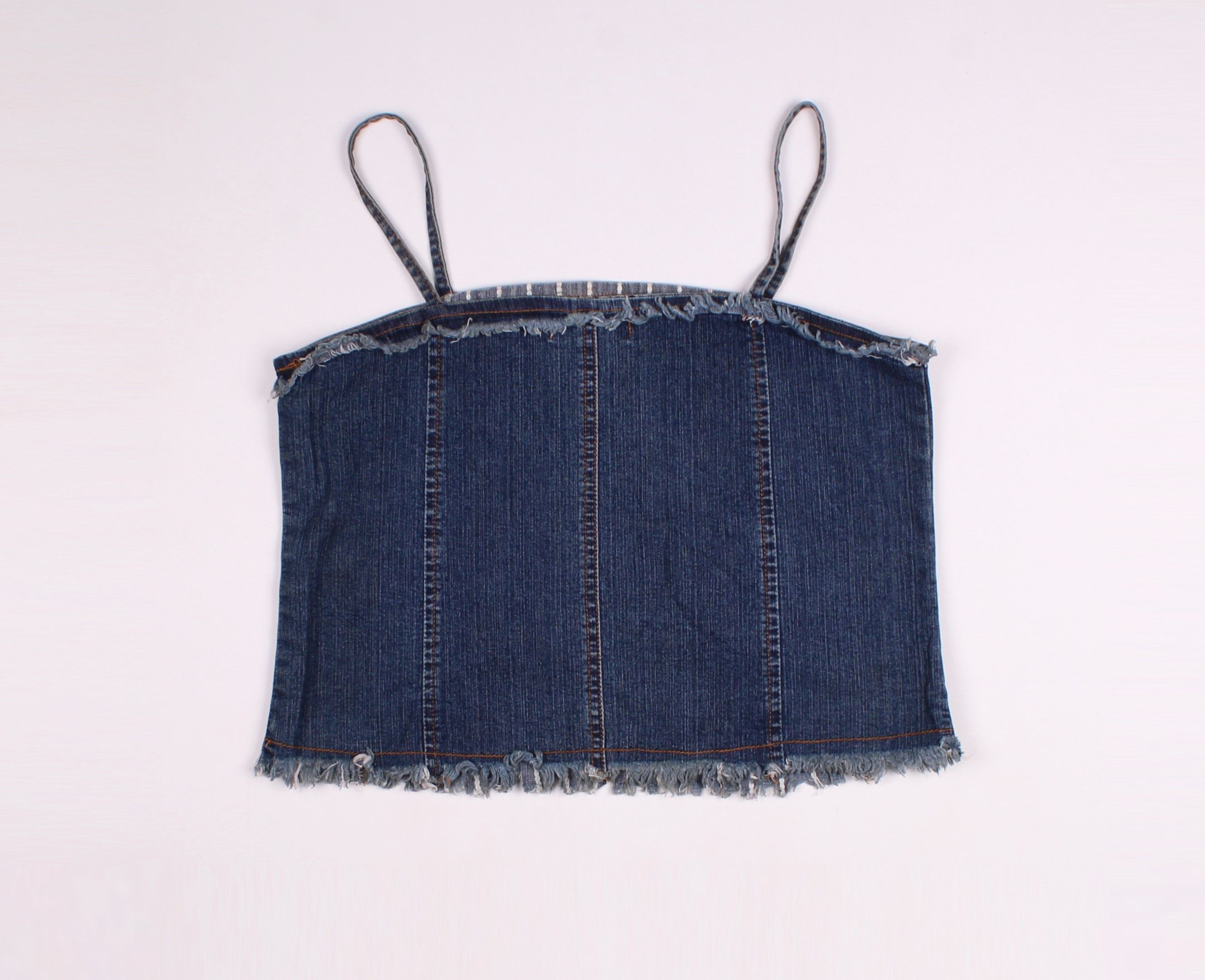 Vintage Vintage Vodlon Y2K Denim Cropped Top Size XL / US 12-14 / IT 48-50 - 8 Thumbnail