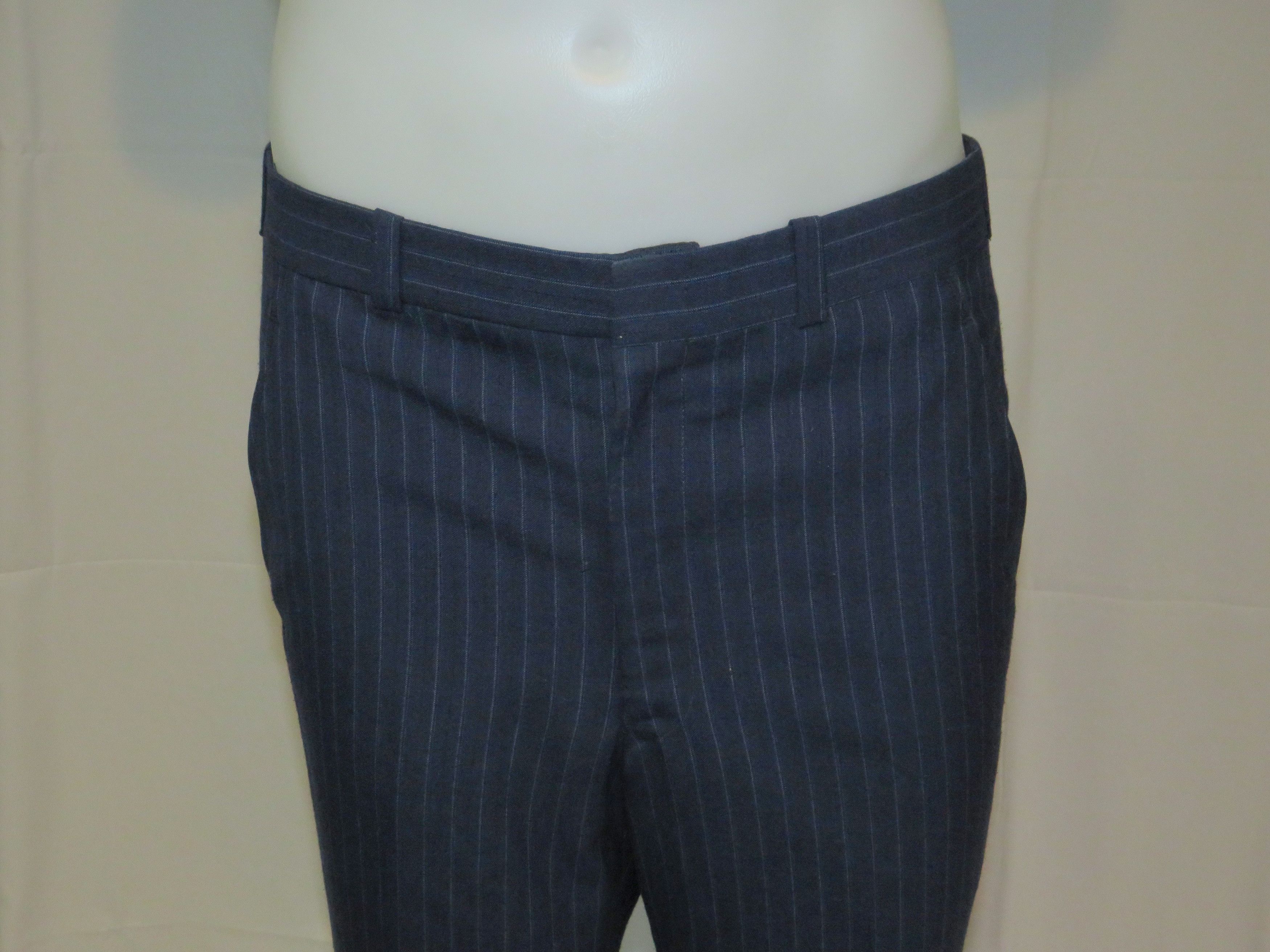 Other Emilio Dormuiel Vintage Blue Striped Two Button Suit 40R Size 40R - 15 Thumbnail