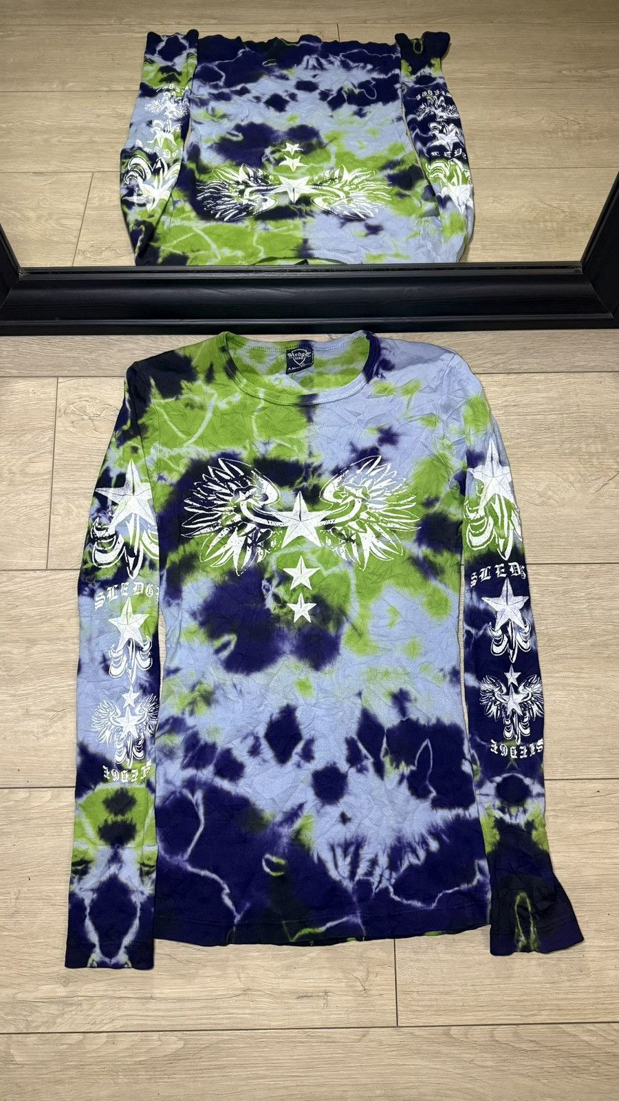 Ed Hardy Vintage / Y2K Sledge USA Tie Dye Star And Wings Long Sleeve Size M / US 6-8 / IT 42-44 - 2 Thumbnail