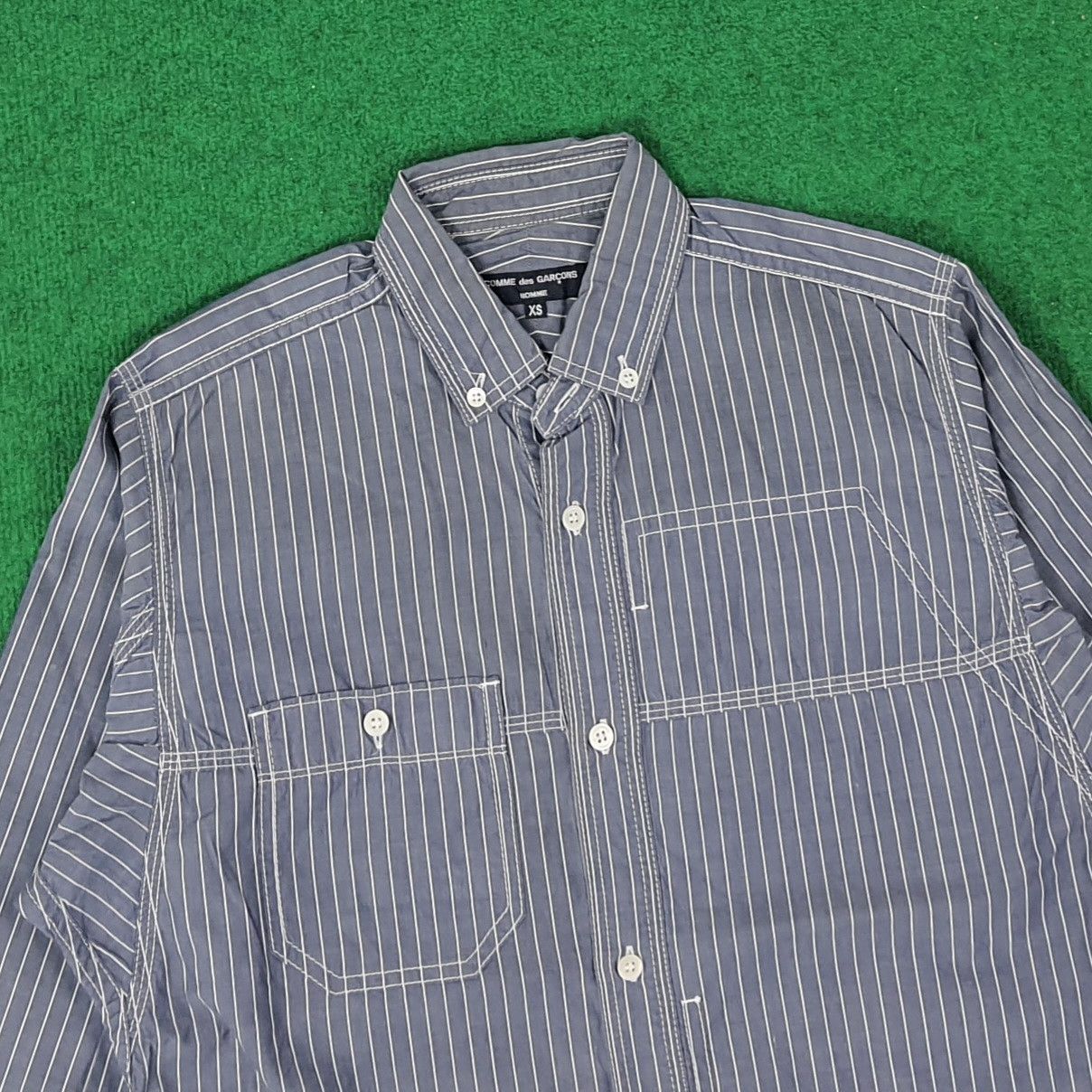 Comme des Garcons Homme × Japanese Brand × Vintage Vintage Comme Des Garcons Homme Button Up Shirt C219N51 Size US S / EU 44-46 / 1 - 2 Thumbnail