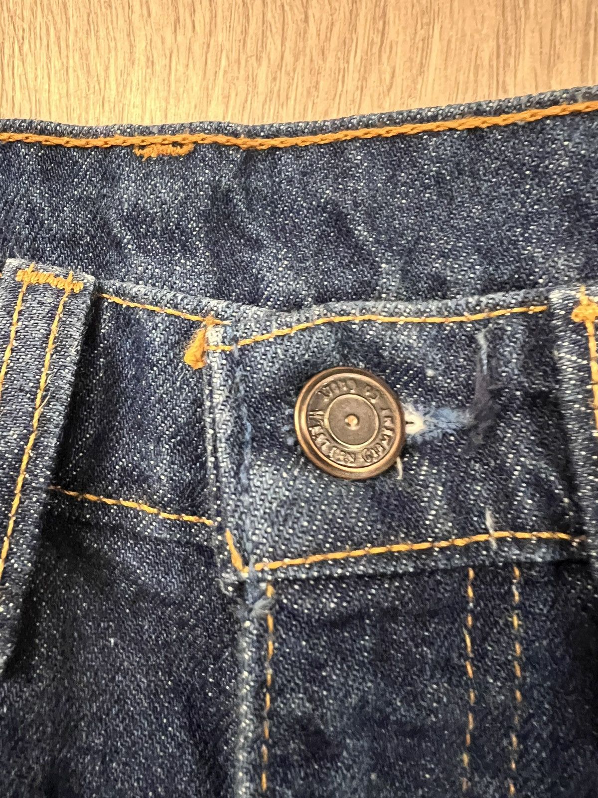 Levi's × Vintage Vintage GWG Great Western Garments Denim Jeans 29 x28.5 70s Size US 29 - 6 Thumbnail