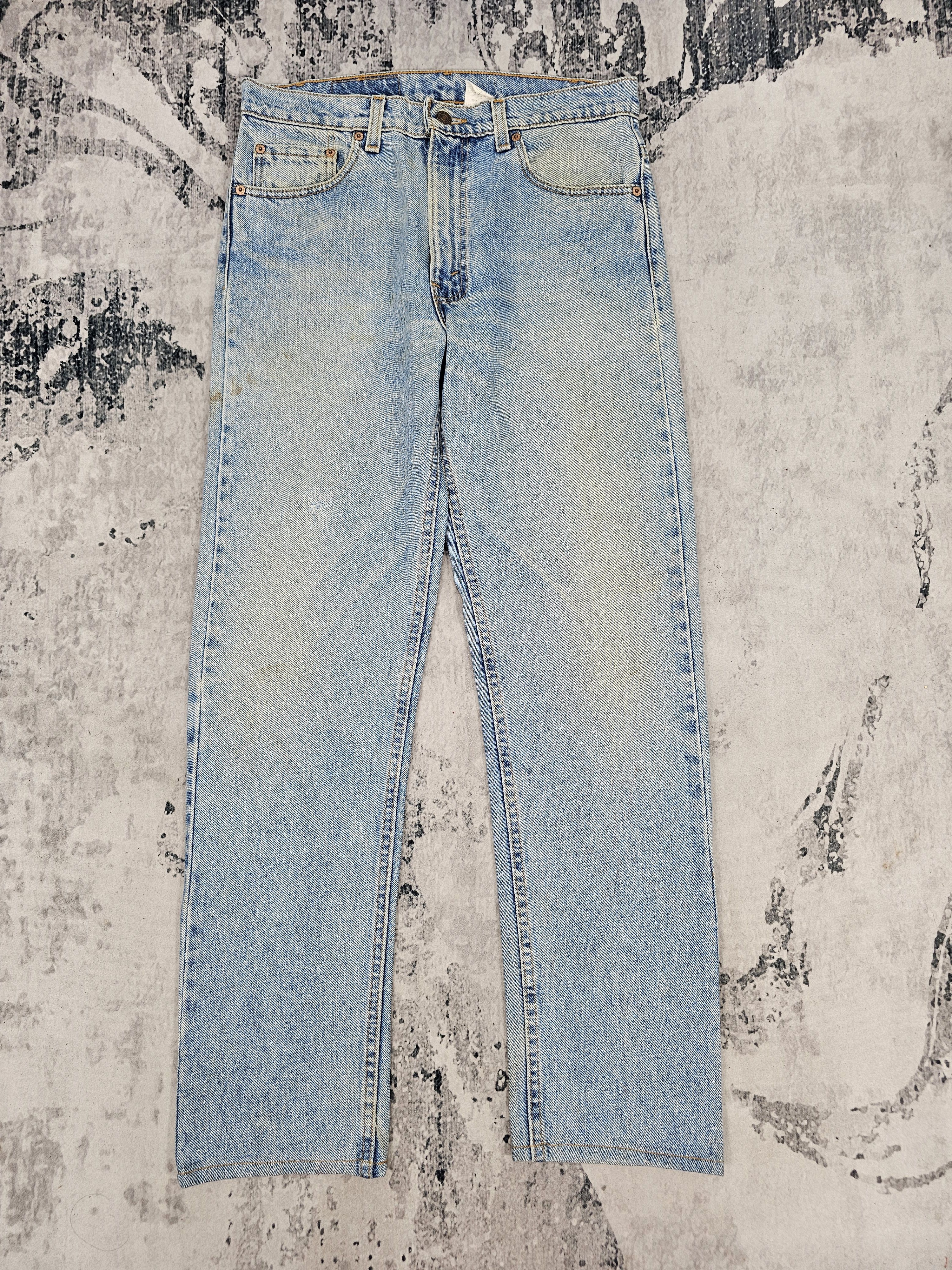Levi's Vintage Clothing Vtg 90'S LEVIS 505 Light Blue Stain Ripped Blue Jeans L0501 Size US 32 / EU 48 - 1 Thumbnail
