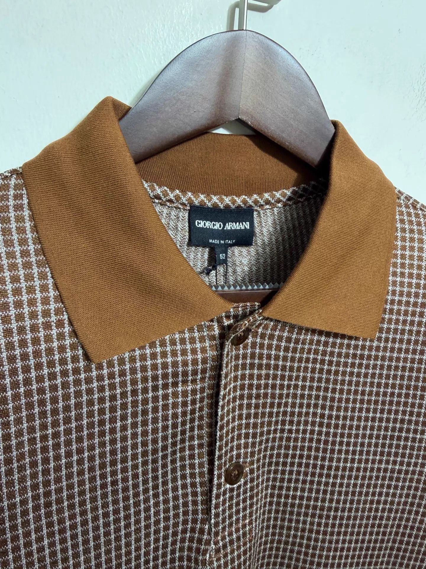 Ermenegildo Zegna Ermenegildo Zegna Silk Slim Check SS Polo 52 Size US L / EU 52-54 / 3 - 3 Thumbnail