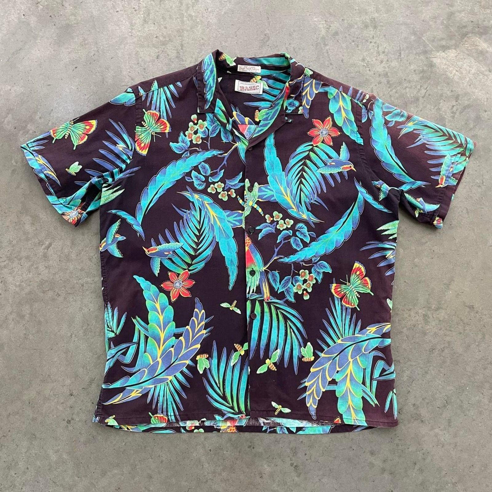 Vintage Vintage Independently Basic Black Hawaiian Shirt Size US L / EU 52-54 / 3 - 1 Thumbnail
