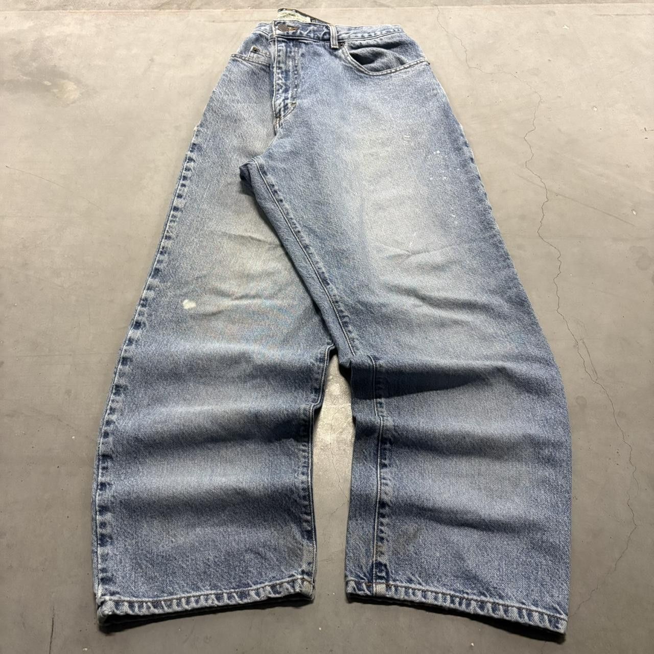 American Eagle Outfitters Crazy Vintage Y2K/2000s Baggy Streetwear Style American Eagle Medium Blue Wash Denim Jeans! Size US 36 / EU 52 - 3 Thumbnail