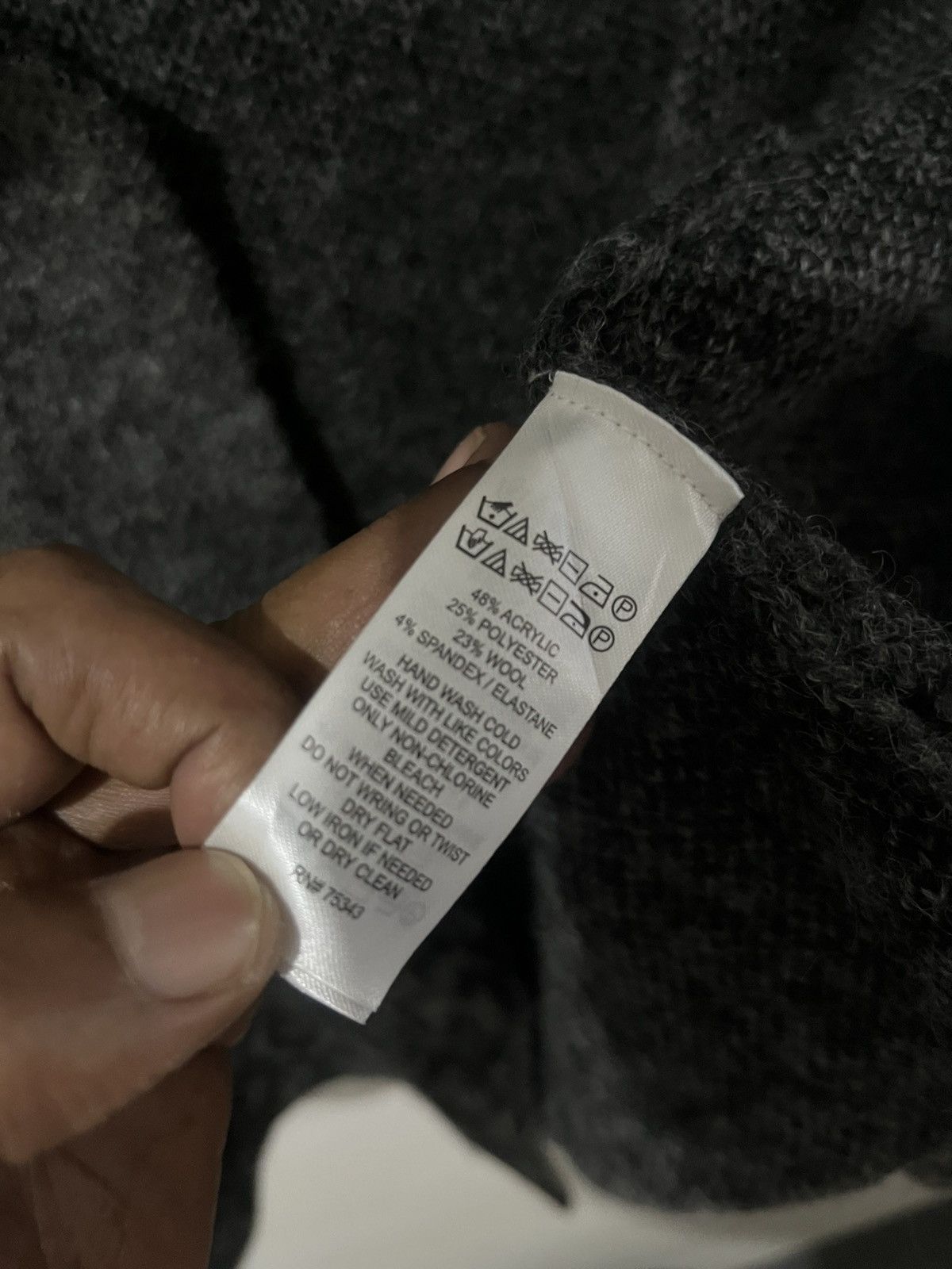 POST ARCHIVE FACTION (PAF) Adrienne Vittadini Grey Wool Blend Knit Cardigan Size US M / EU 48-50 / 2 - 11 Thumbnail