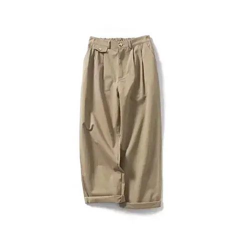Japanese Brand 20AW Indigo Union Japan Khaki Minimal Straight Leg Pants Size US 32 / EU 48 - 1 Thumbnail