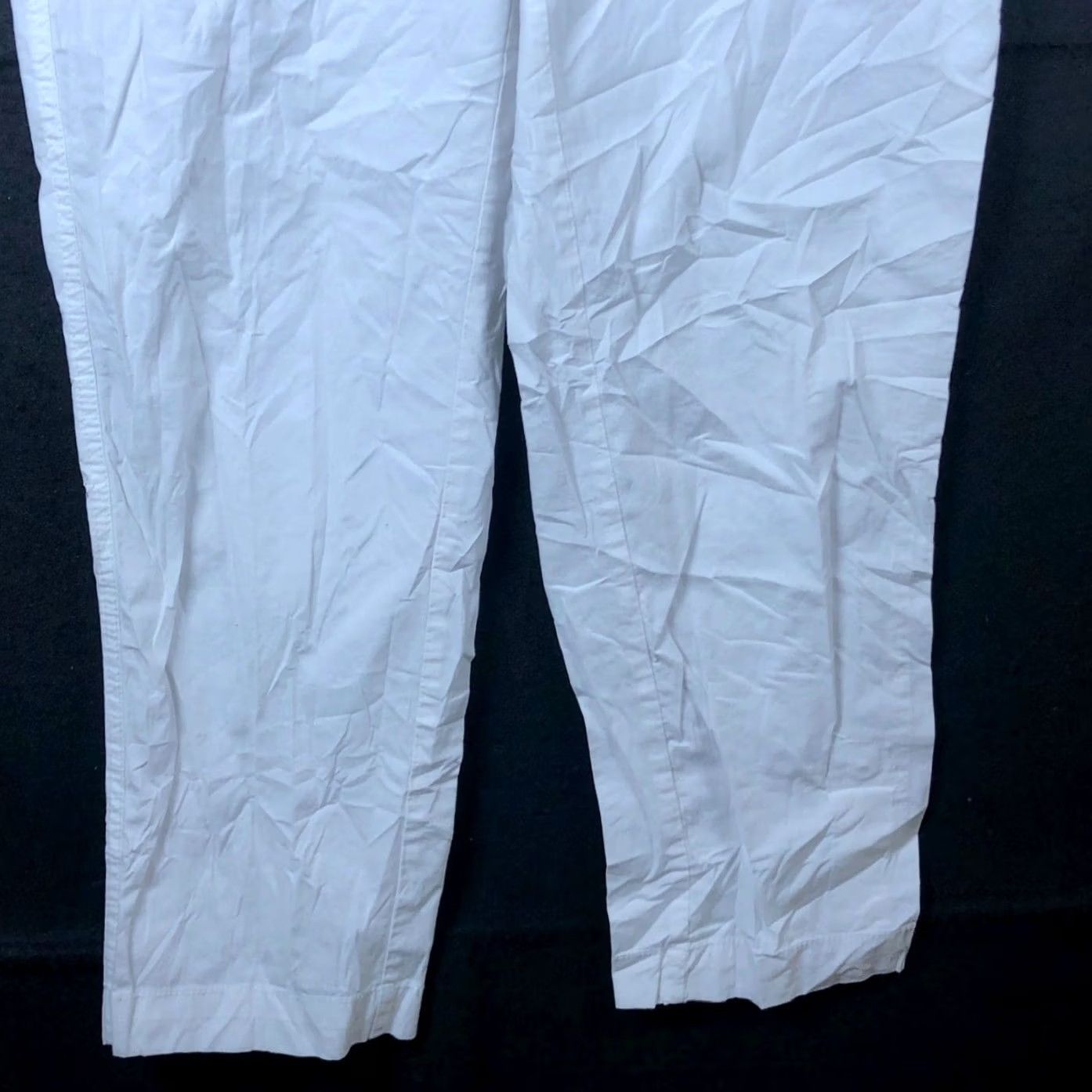 Vintage Chicos Womens Pants White Mid Rise Roll Tab Leg Lightweight Stretch 0.5 (S) Size 28" / US 6 / IT 42 - 3 Thumbnail