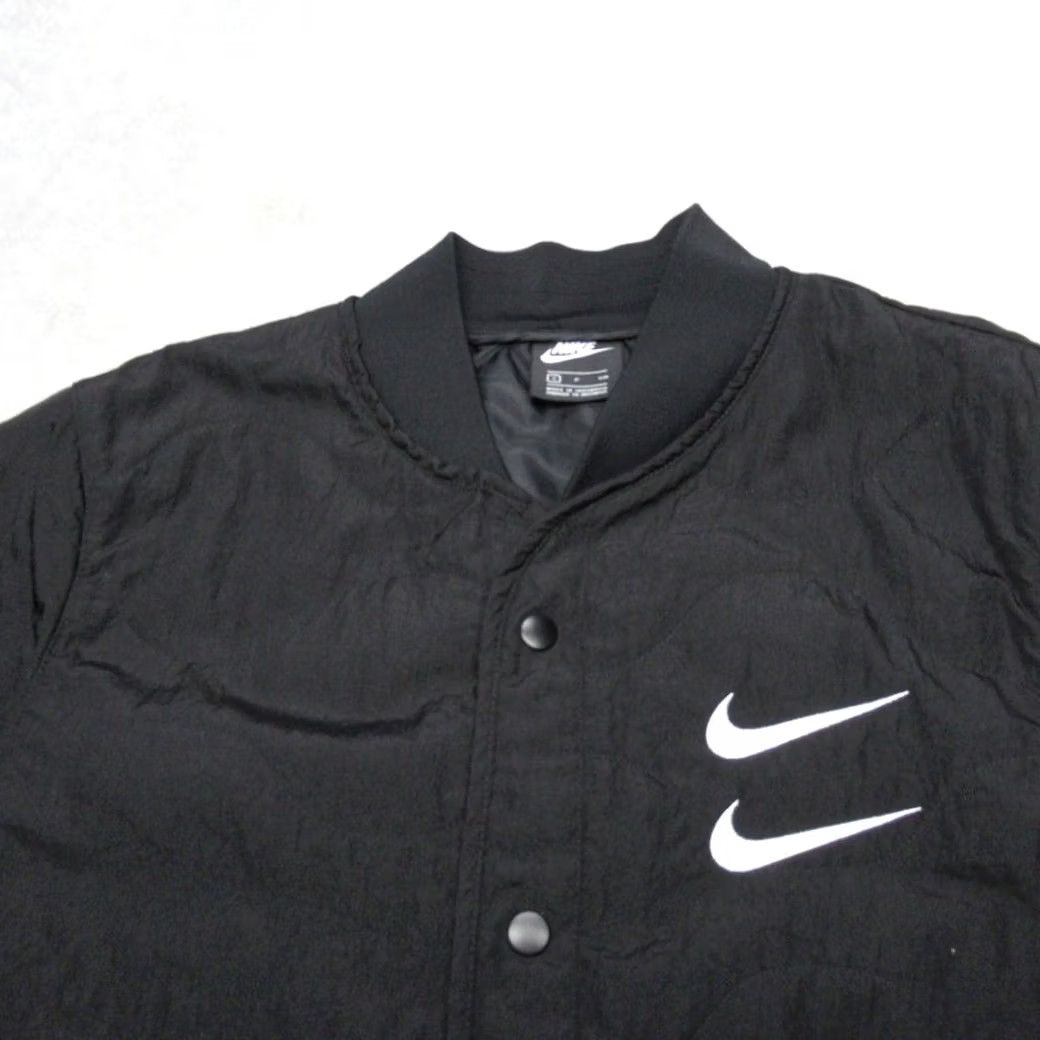 Nike VINTAGE Nike Jacket Mens Small Black Double Swoosh Quilted Insulated Snap 90s Size US S / EU 44-46 / 1 - 3 Thumbnail