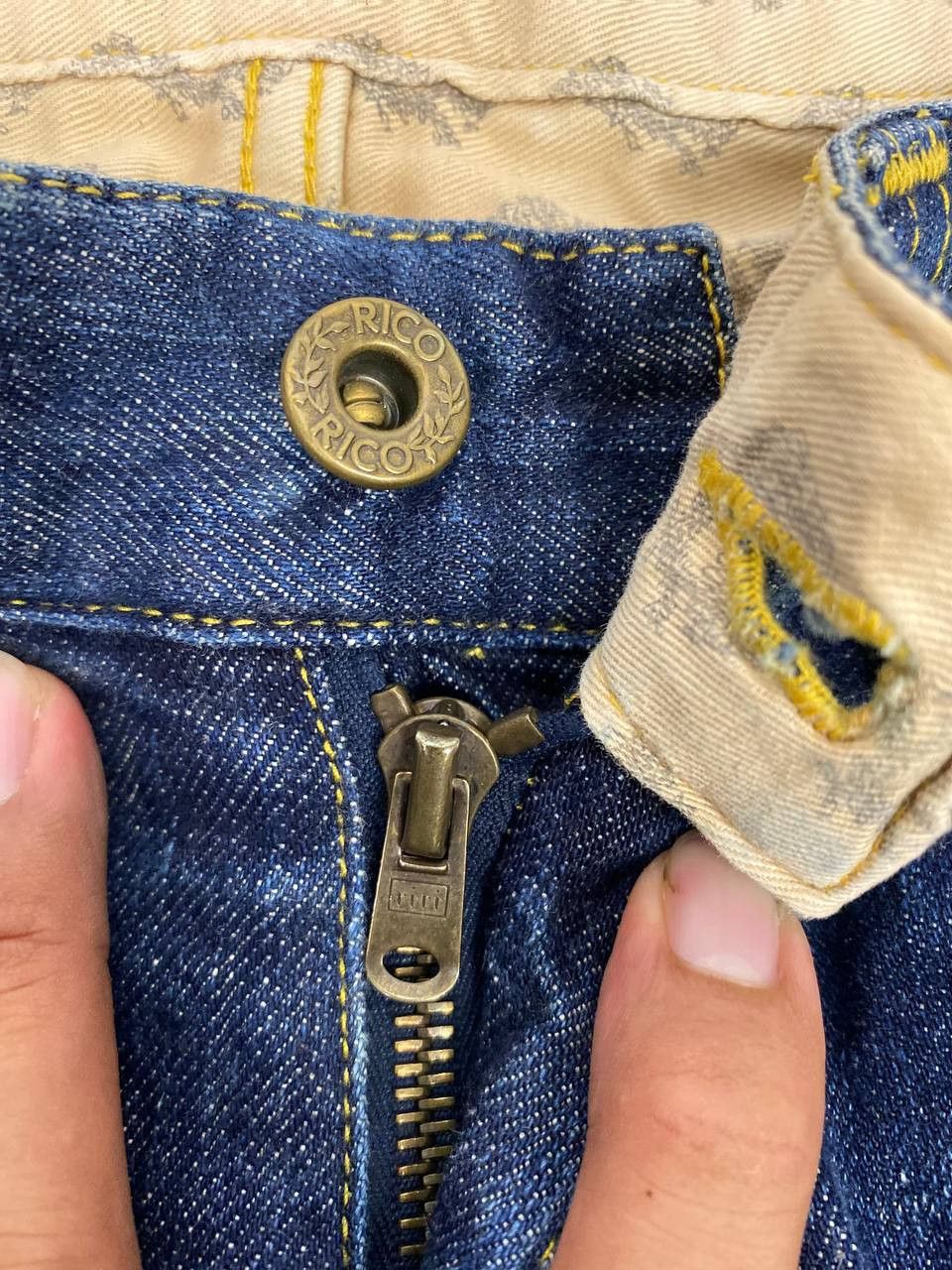 Japanese Brand rico jeans riri zipper distressed rework bondage denim Size 32" / US 10 / IT 46 - 11 Thumbnail