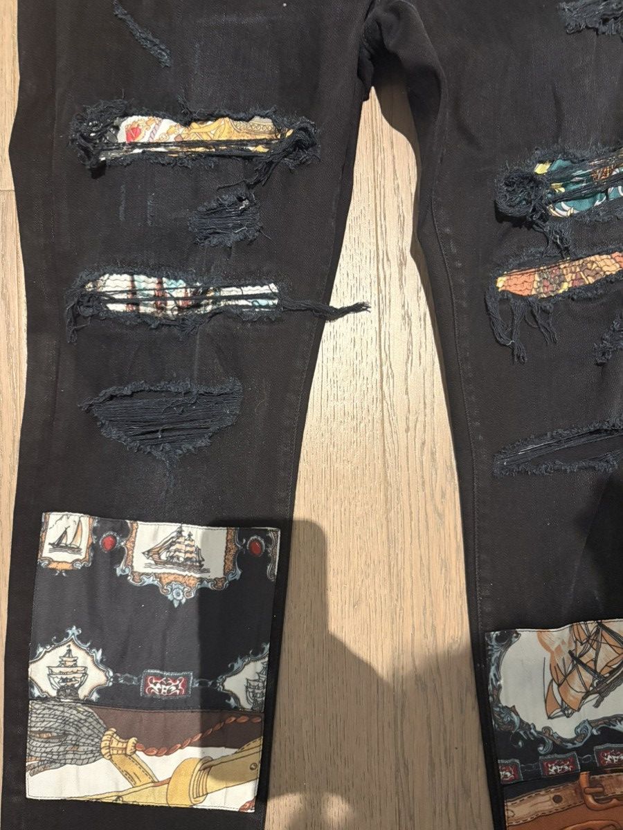 Amiri Amiri Scarves Art Patch Jeans in Antique Black Size US 36 / EU 52 - 2 Thumbnail