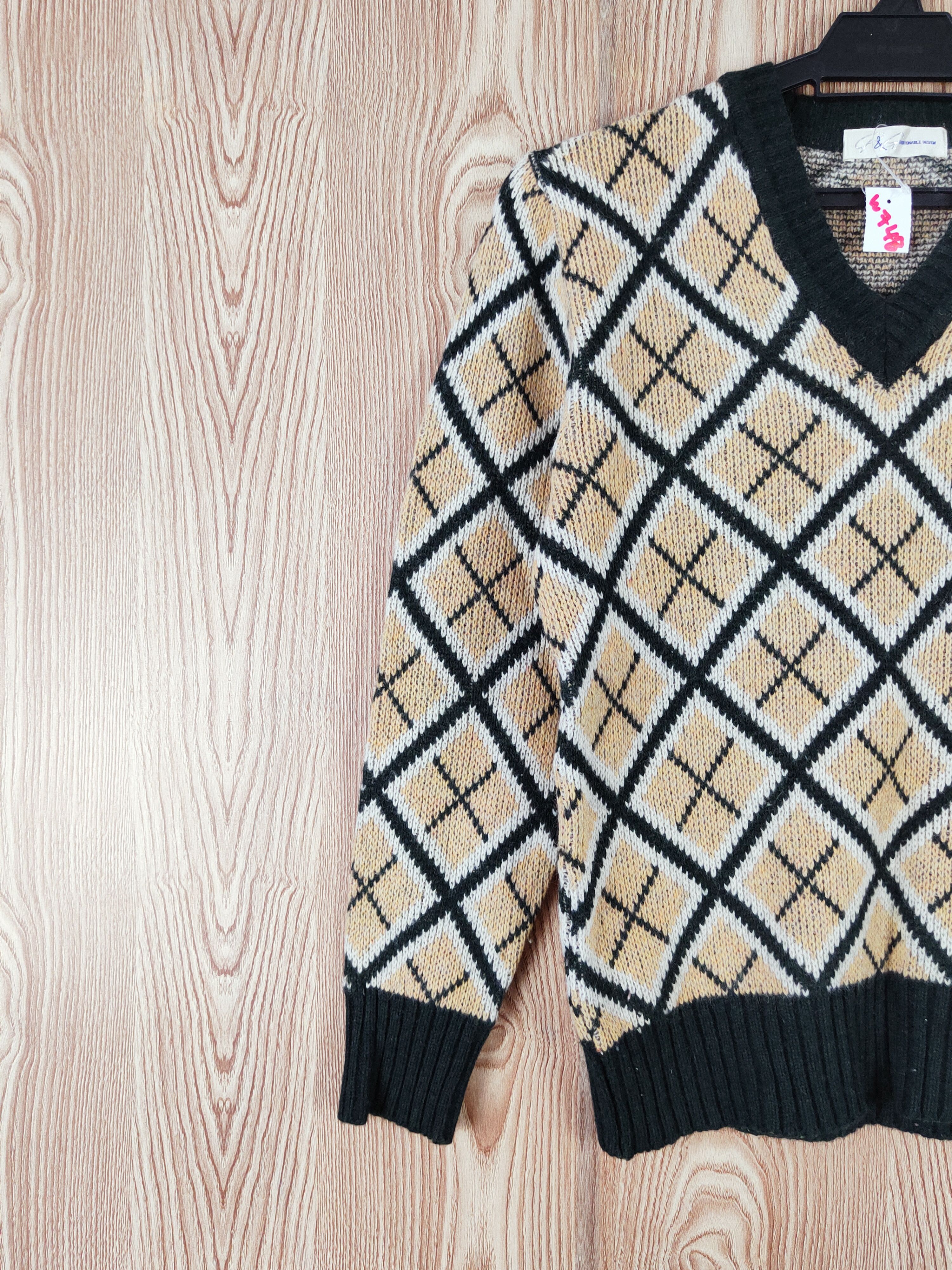 Homespun Knitwear × Japanese Brand × Vintage P&G Green Beige Knitwear Sweatshirts #W748 Size US S / EU 44-46 / 1 - 3 Thumbnail