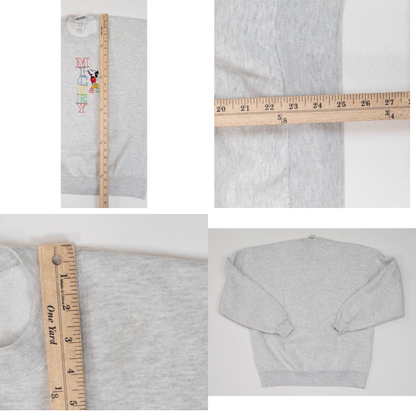 Mickey & Co. VINTAGE Disney Mickey Mouse Embroidered Crewneck Pullover Sweatshirt Women's Size L Gray Sweatshirt Disney Mickey Mouse VTG 90s 80s Cartoon USA Size L / US 10 / IT 46 - 9 Thumbnail