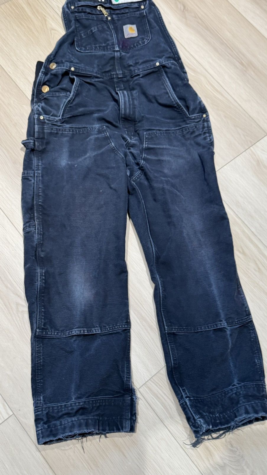 Carhartt Carharrt double knee carpenter overalls pants distressed Size US 32 / EU 48 - 2 Thumbnail