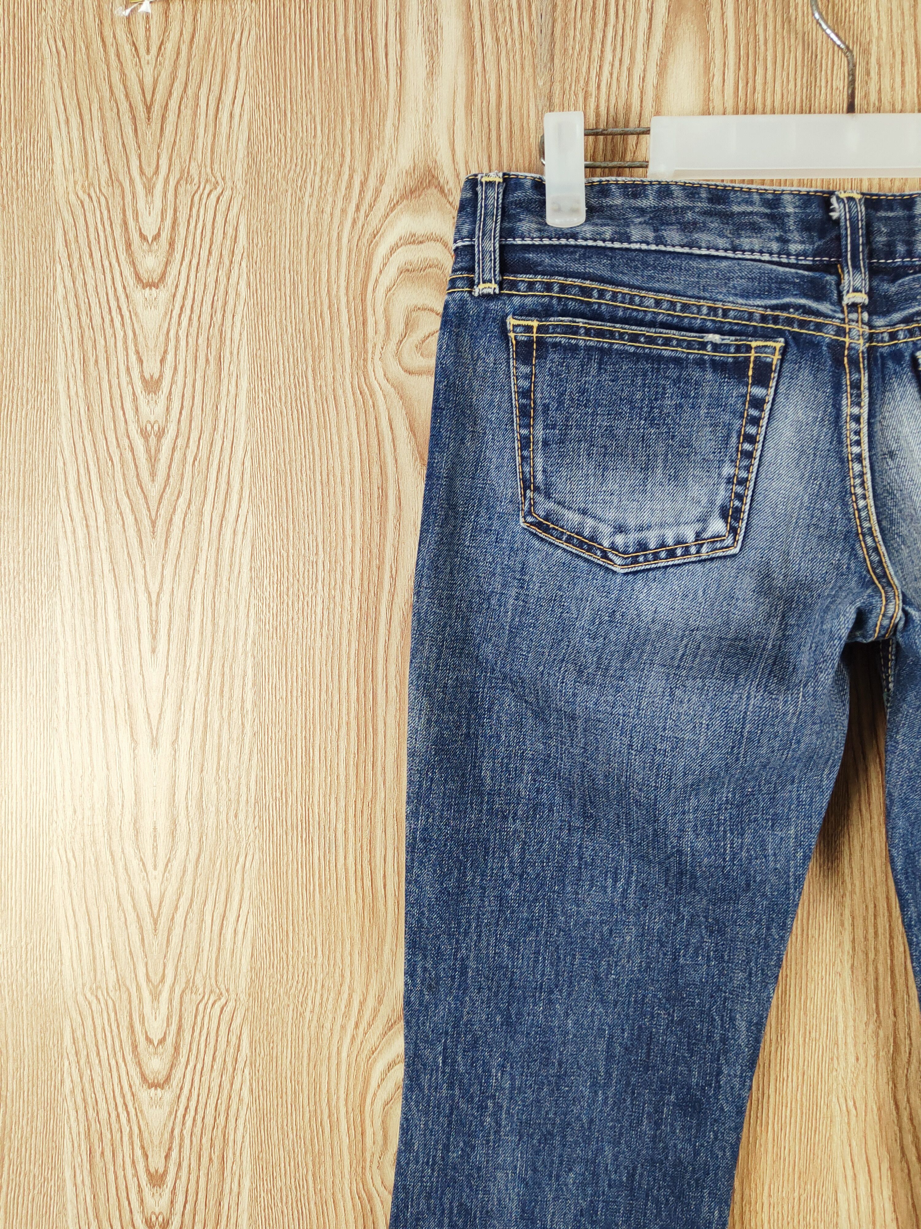 Japanese Brand Moussy Dark Blue Distressed Ripped bootcut denim Jeans #W380 Size 29" - 10 Thumbnail