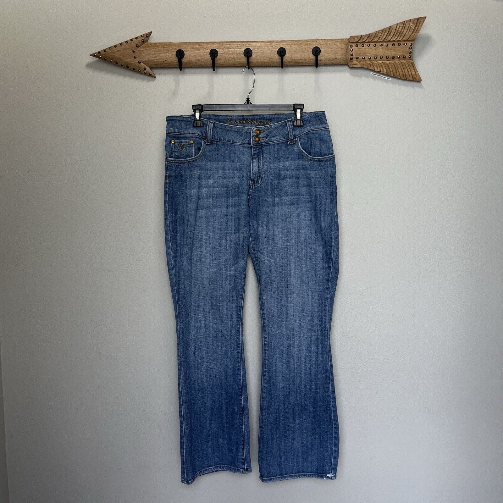 Vintage G-Unit | Vintage Flare Embroidered Pocket Jeans Size 13 Size 32" / US 10 / IT 46 - 2 Thumbnail