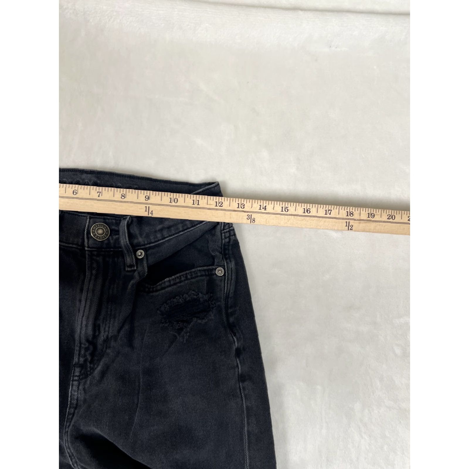 American Eagle Outfitters American Eagle Highest Rise 90s Boyfriend Jeans Womens 2 Charcoal Denim Jeans Size 26" / US 2 / IT 38 - 4 Thumbnail
