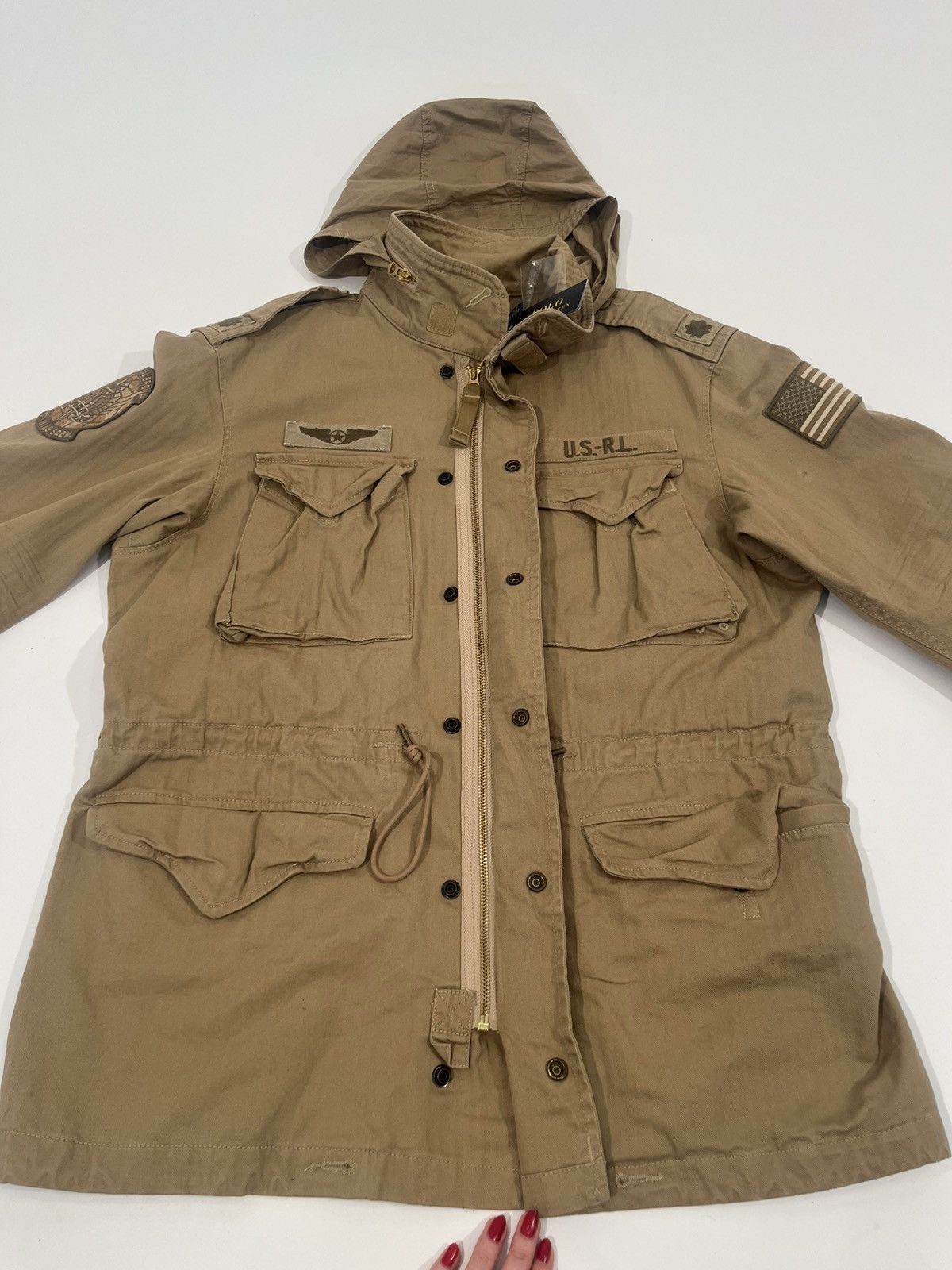 Polo Ralph Lauren Polo Ralph Lauren Military Field Jacket US RL - Rare Beige Size US L / EU 52-54 / 3 - 6 Thumbnail