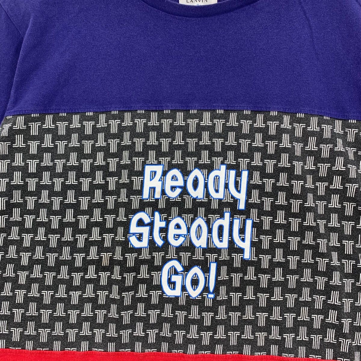 Lanvin LANVIN MONOGRAM En Bleu Ready Steady Go Short Sleeve Tshirt Size US S / EU 44-46 / 1 - 3 Thumbnail