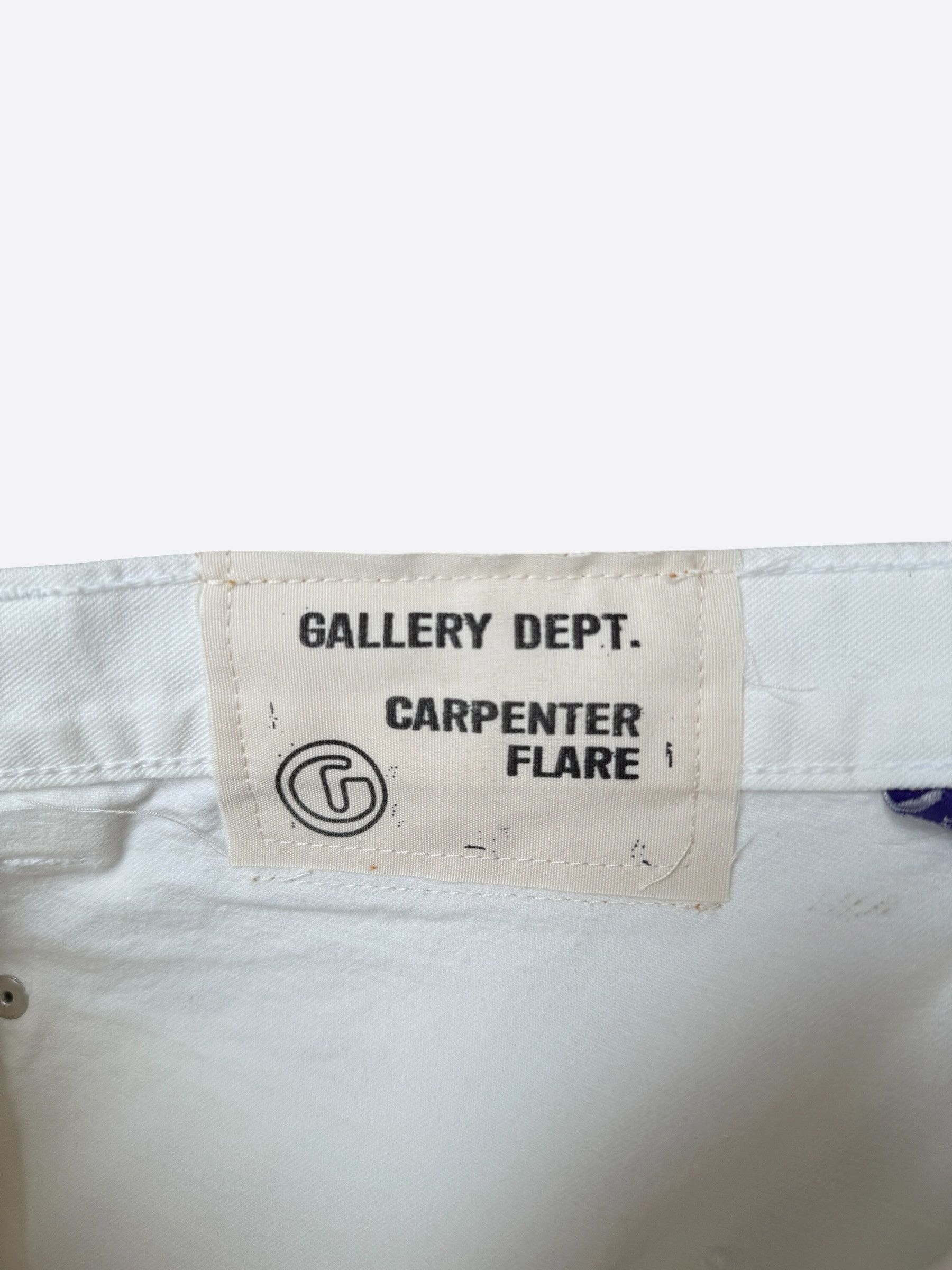 Gallery Dept. Gallery Dept Beige Paint Splatter LA Flare Carpenter Pants Size US 29 - 4 Thumbnail
