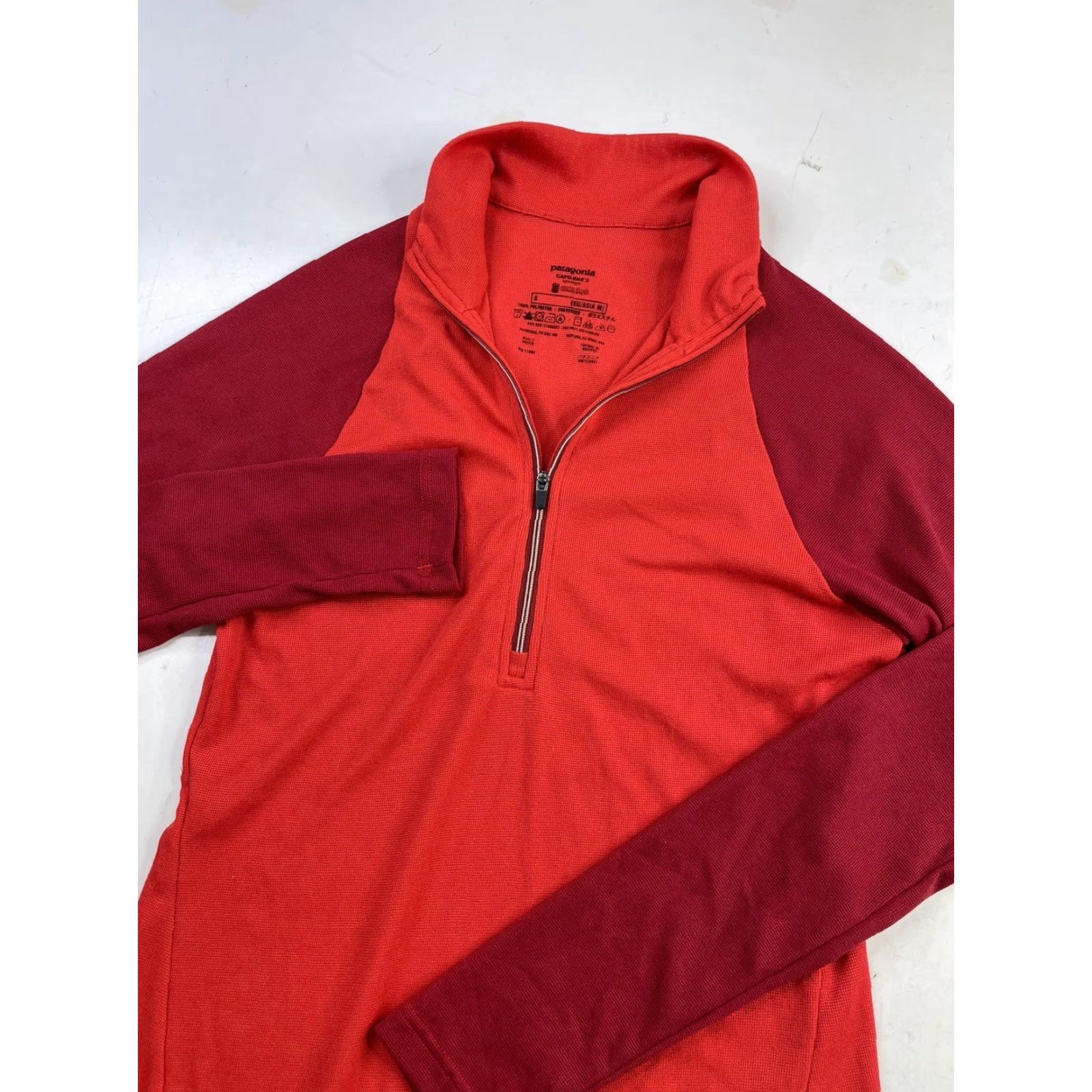 Patagonia Patagonia Capilene 2 Lightweight Womens Small Red 1/4 Zip Pullover - Activewear Hiking Womens S Red 1/4 Zip Pullover Patagonia Capilene 2 Size S / US 4 / IT 40 - 2 Thumbnail