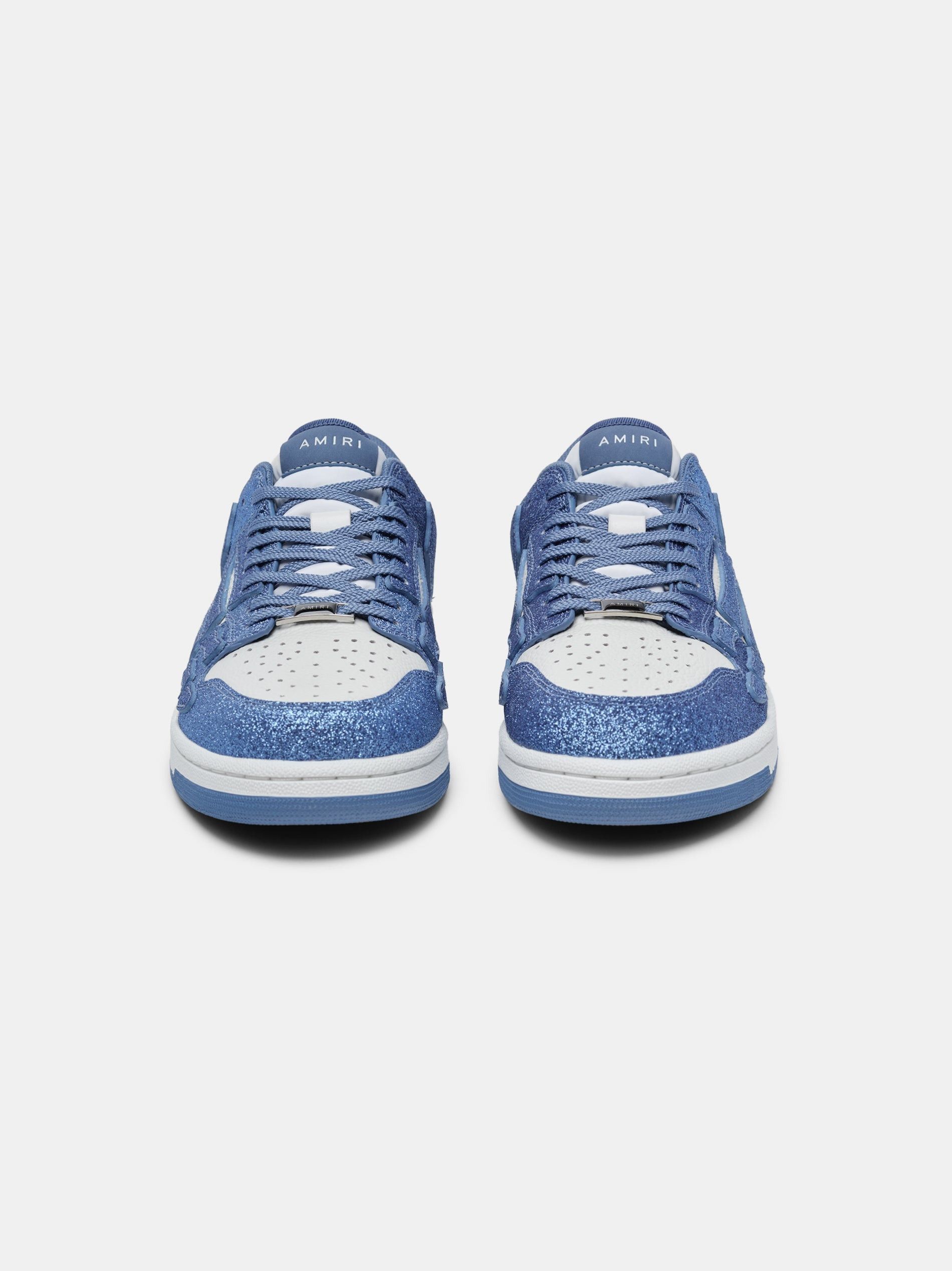 Amiri oc11z0525 Shimmer Skelton Low-Top Sneakers in Blue/White Size US 9 / EU 42 - 3 Thumbnail