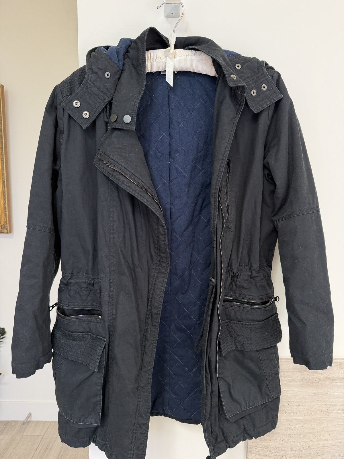 Vince Women’s Vince quilted black hooded lightweight jacket Size S / US 4 / IT 40 - 1 Thumbnail