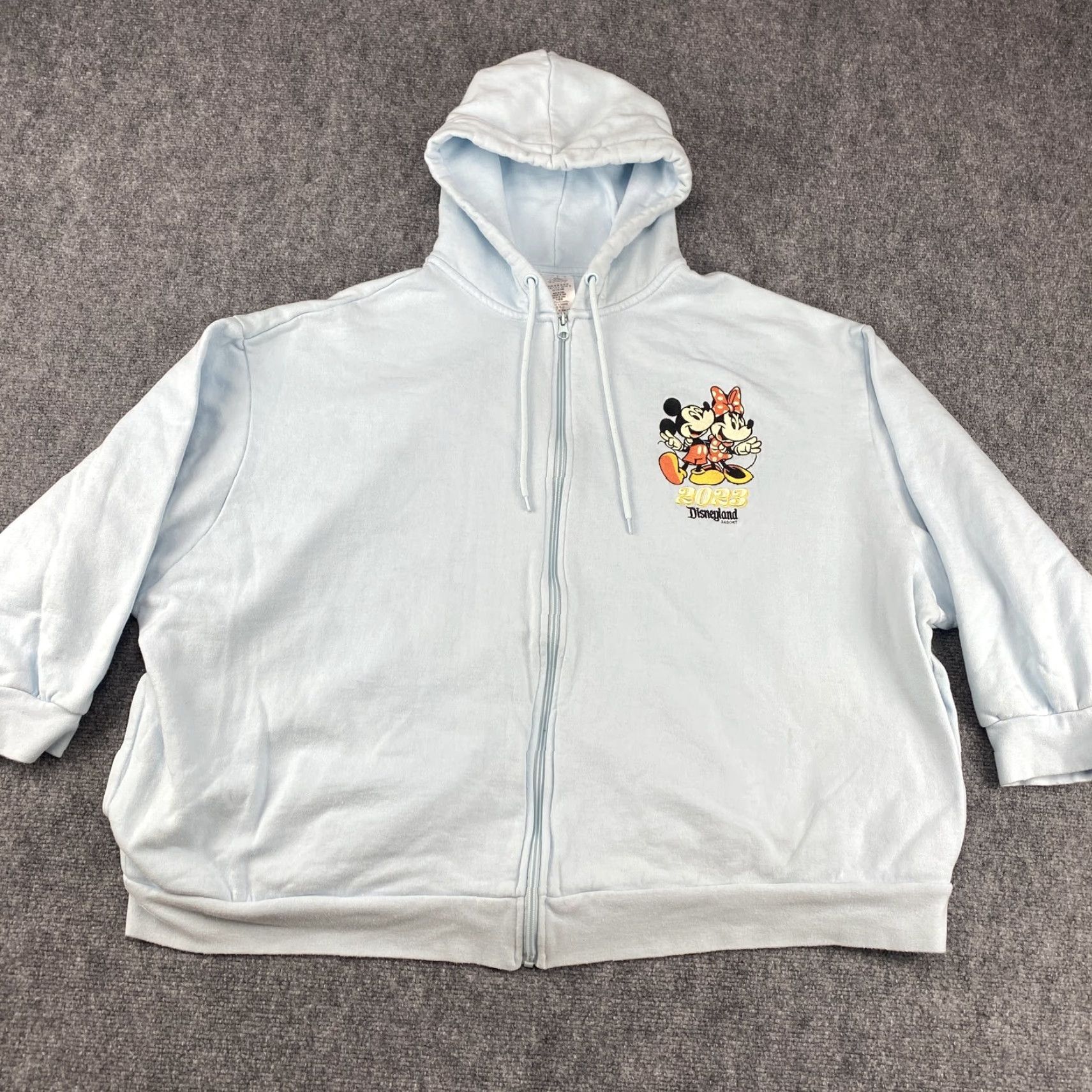 Disney Disney Hoodie Mens 3XL Blue 2023 Mickey Minnie Mouse Full Zip Fleece Jacket Size US XXL / EU 58 / 5 - 3 Thumbnail