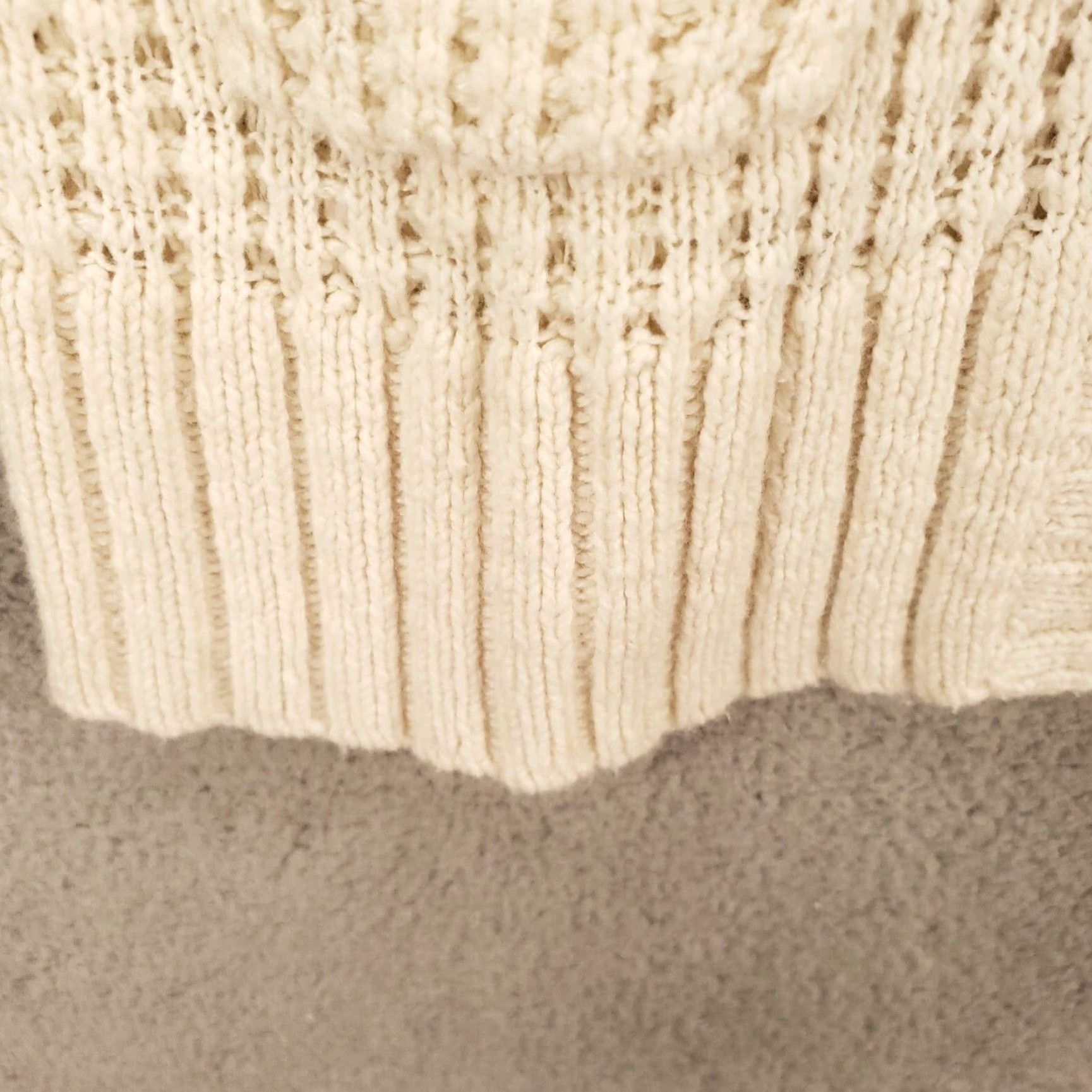 Old Navy Old Navy Cardigan Sweater Womens Size Large Angora Wool Longline Ivory Front Pockets Size L / US 10 / IT 46 - 3 Thumbnail
