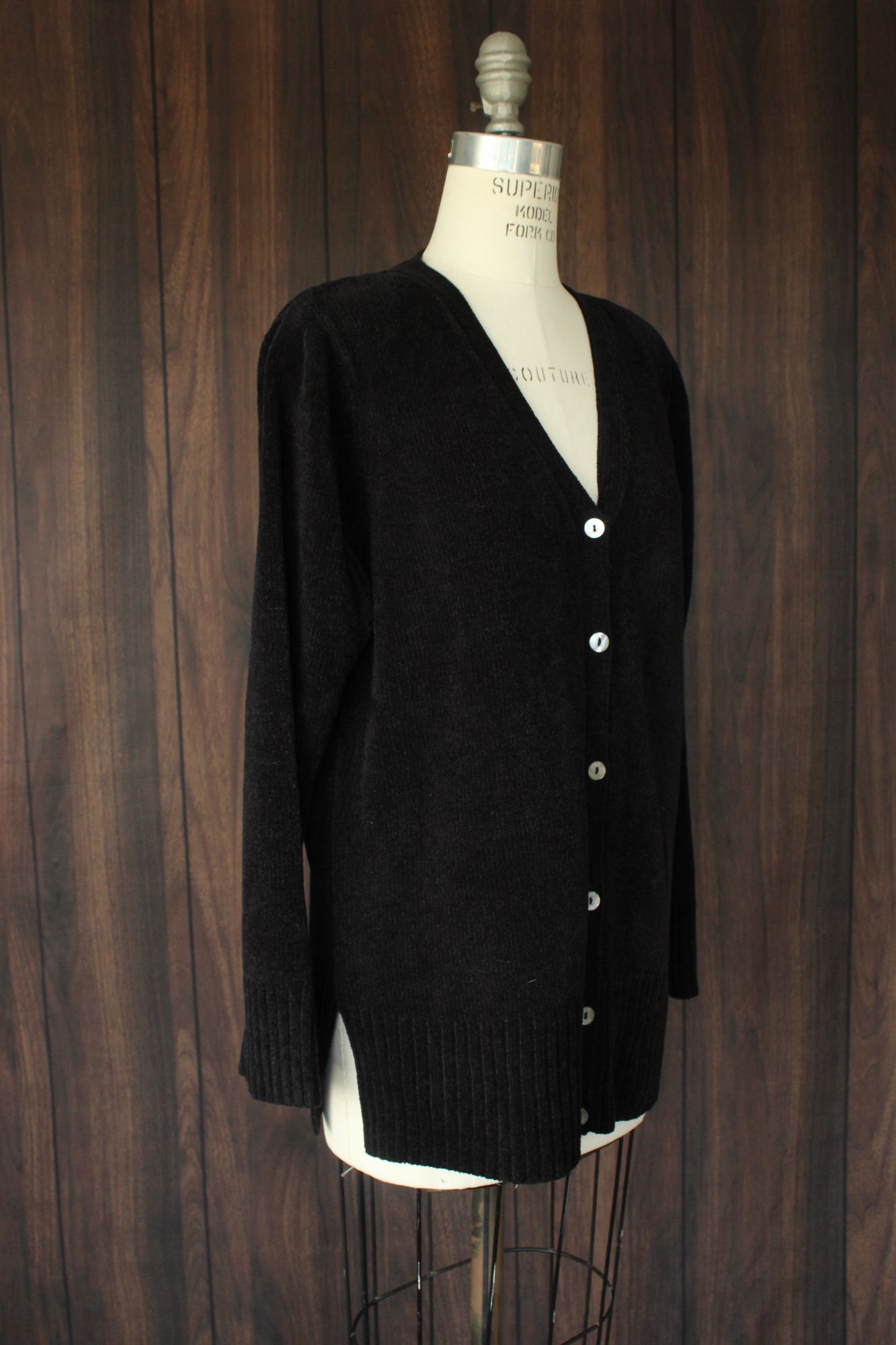 Vintage Vintage 1990s 2000s Sweater, NWT Karen Scott Black Chenille Size S / US 4 / IT 40 - 5 Thumbnail