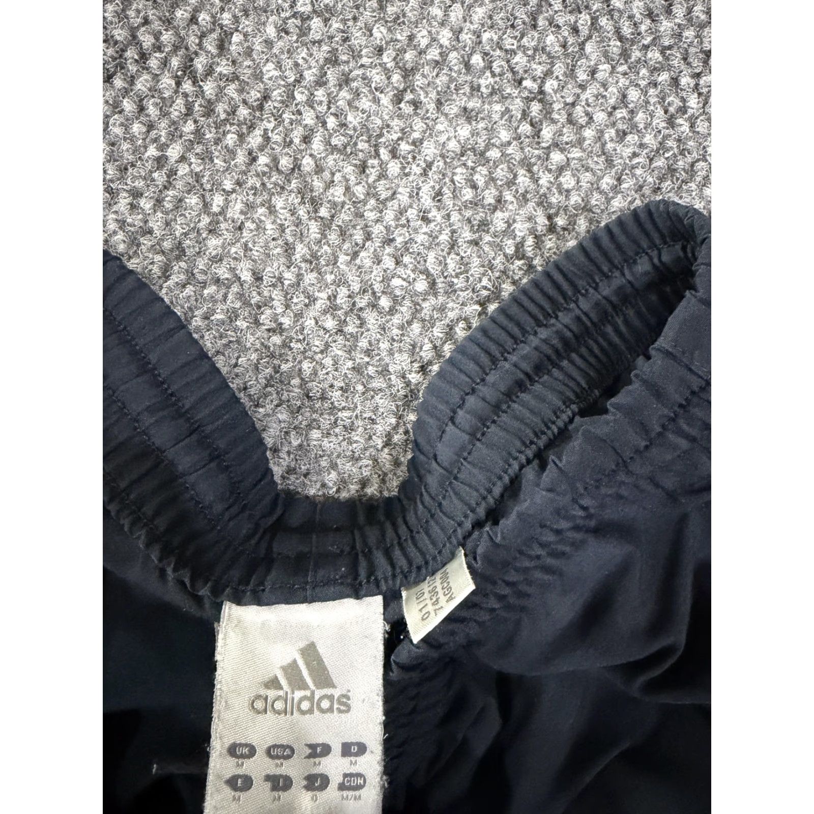 Adidas Adidas Pants Mens M Black Woven Track Elastic Waist Pockets Size US 31 - 4 Thumbnail