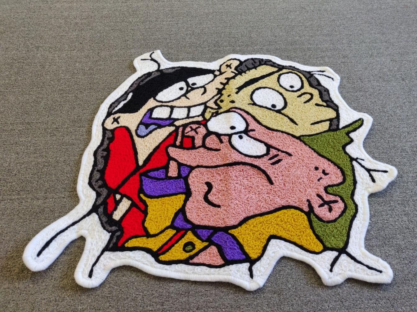 Custom Ed, Edd n Eddy Cartoon Wool Thread Carpet | Grailed