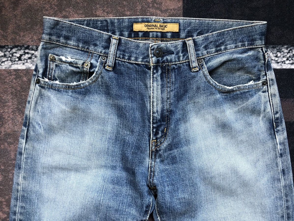 Japanese Brand × Vintage Vintage Uniqlo Japanese Brand Blue Faded Jeans Size US 31 - 4 Thumbnail