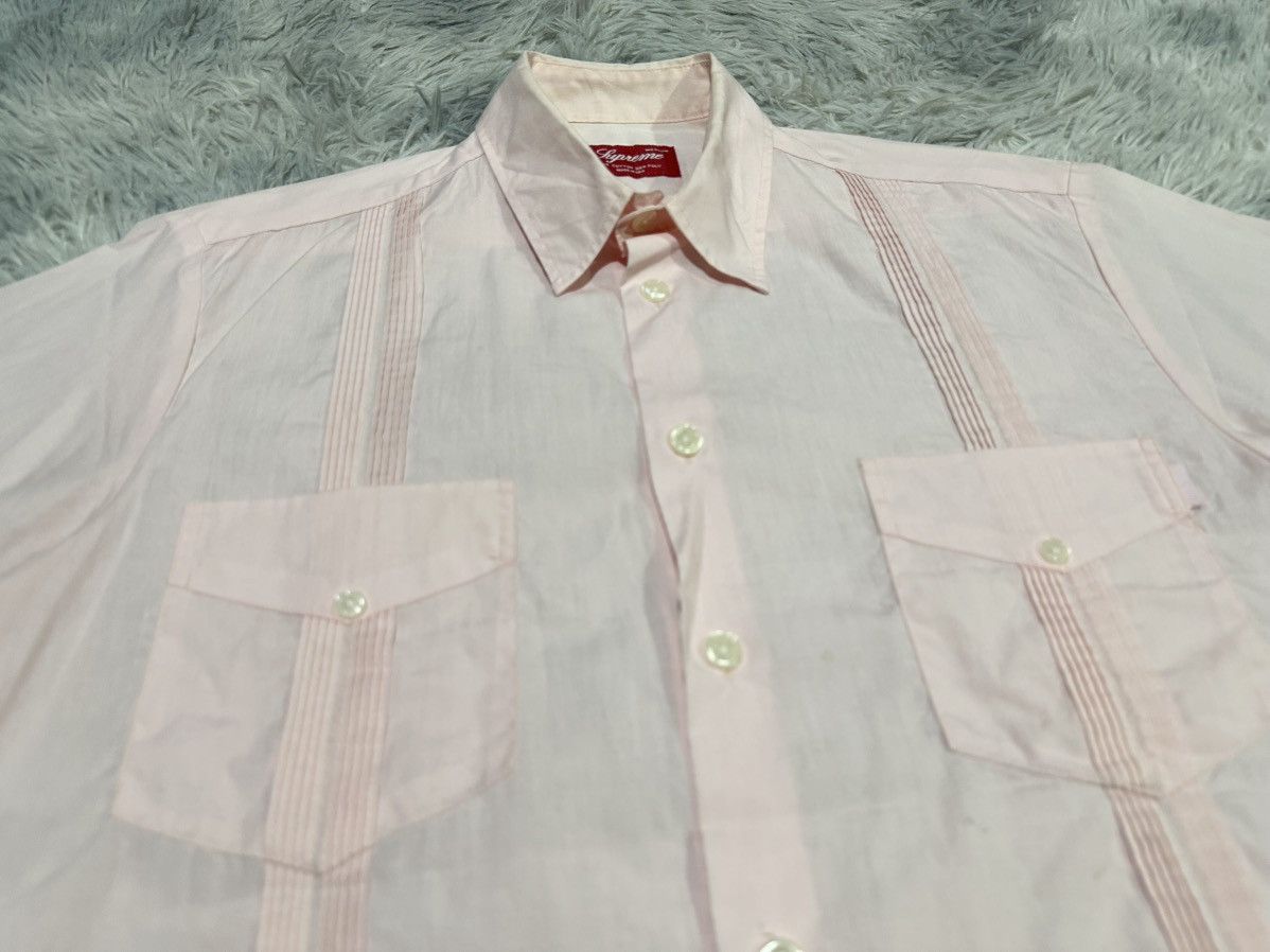 Supreme 🔥Supreme Guayabera Shirt 4 Pockets Pastel Pink Short Sleeve Size US M / EU 48-50 / 2 - 5 Thumbnail