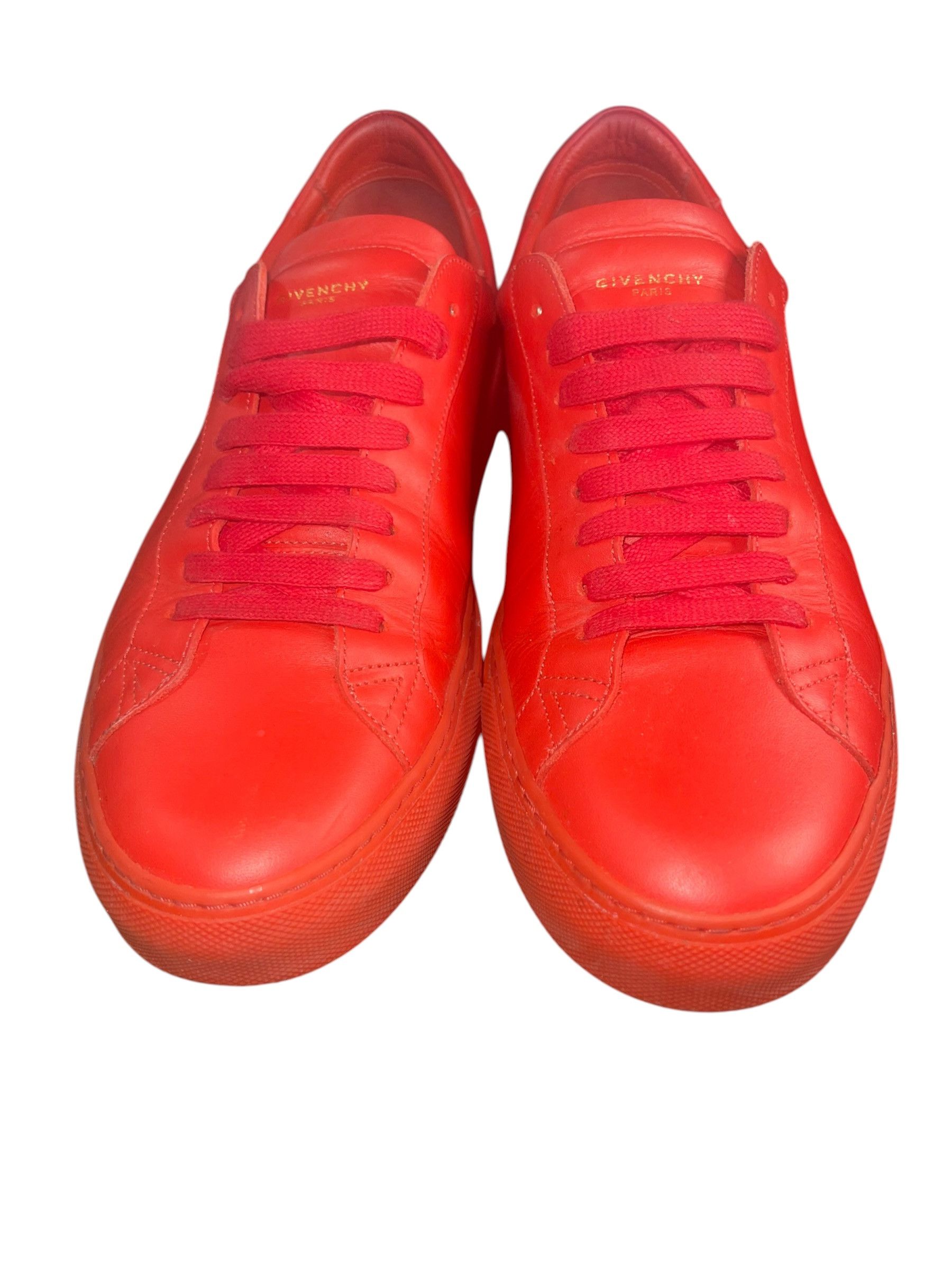 Givenchy Givenchy Paris Red Leather Low Top Sneakers EU43 Men's Shoes Size US 10 / EU 43 - 18 Thumbnail
