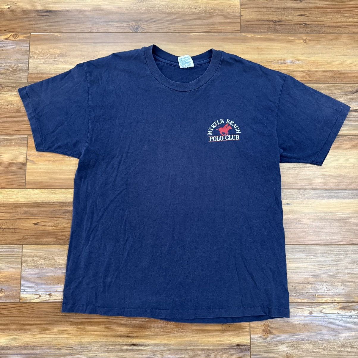 Other Vintage 90’s Myrtle Beach Polo Club Horse Jockey Tee Shirt Size US XL / EU 56 / 4 - 2 Thumbnail