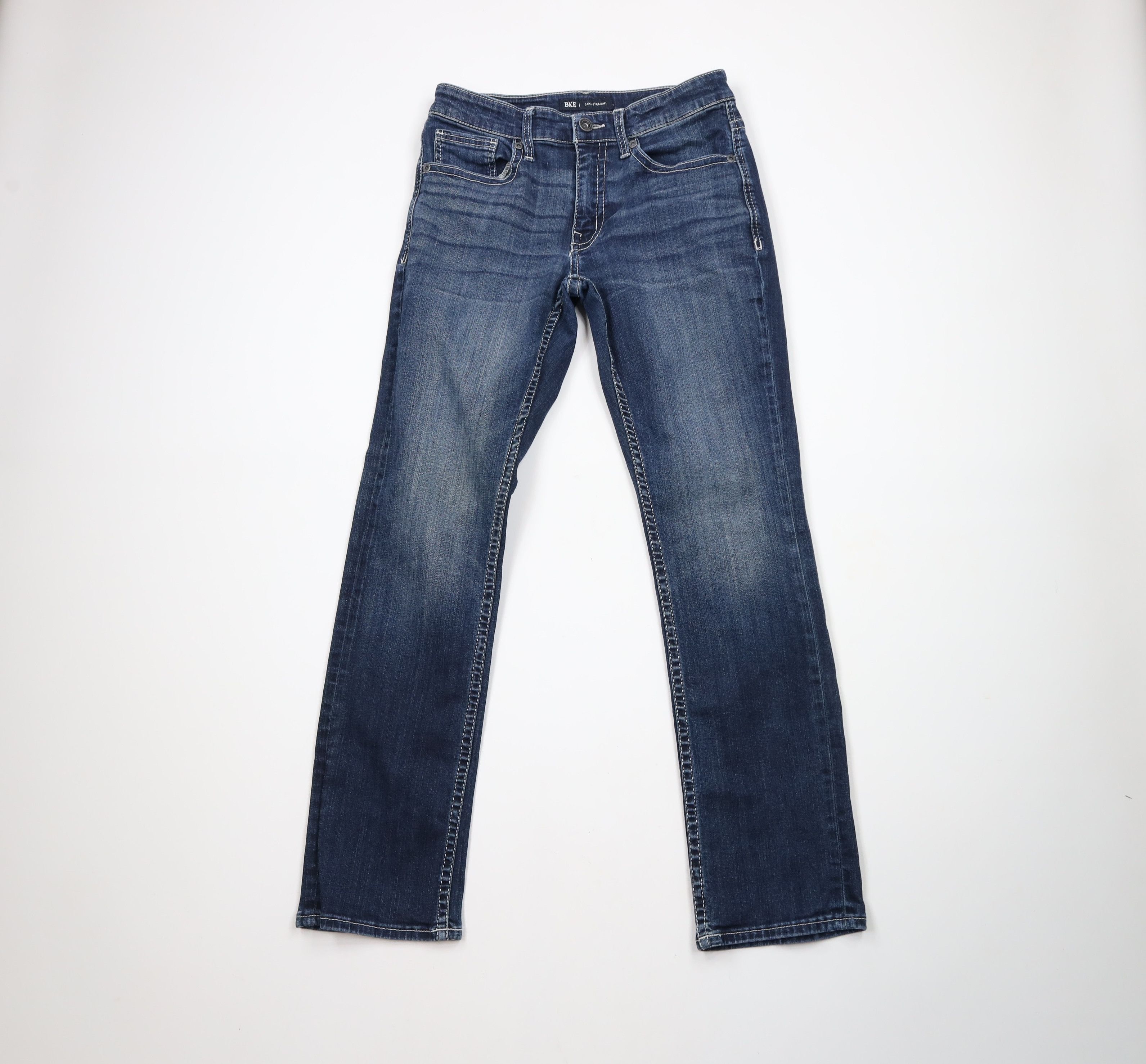 Vintage Buckle BKE Stitch Stretch Jake Straight Leg Denim Jeans Blue Size US 30 / EU 46 - 1 Thumbnail